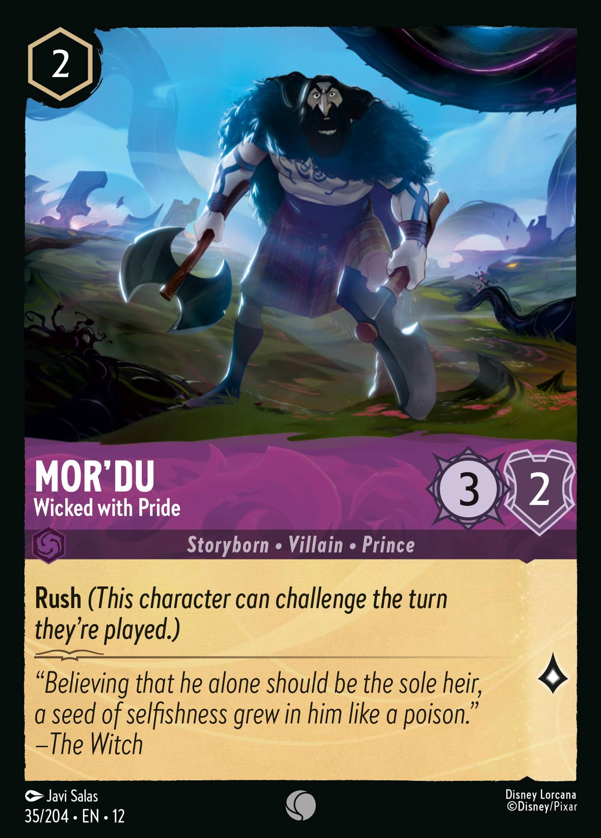 Mor'du - Wicked with Pride — Wilds Unknown — Lorcana