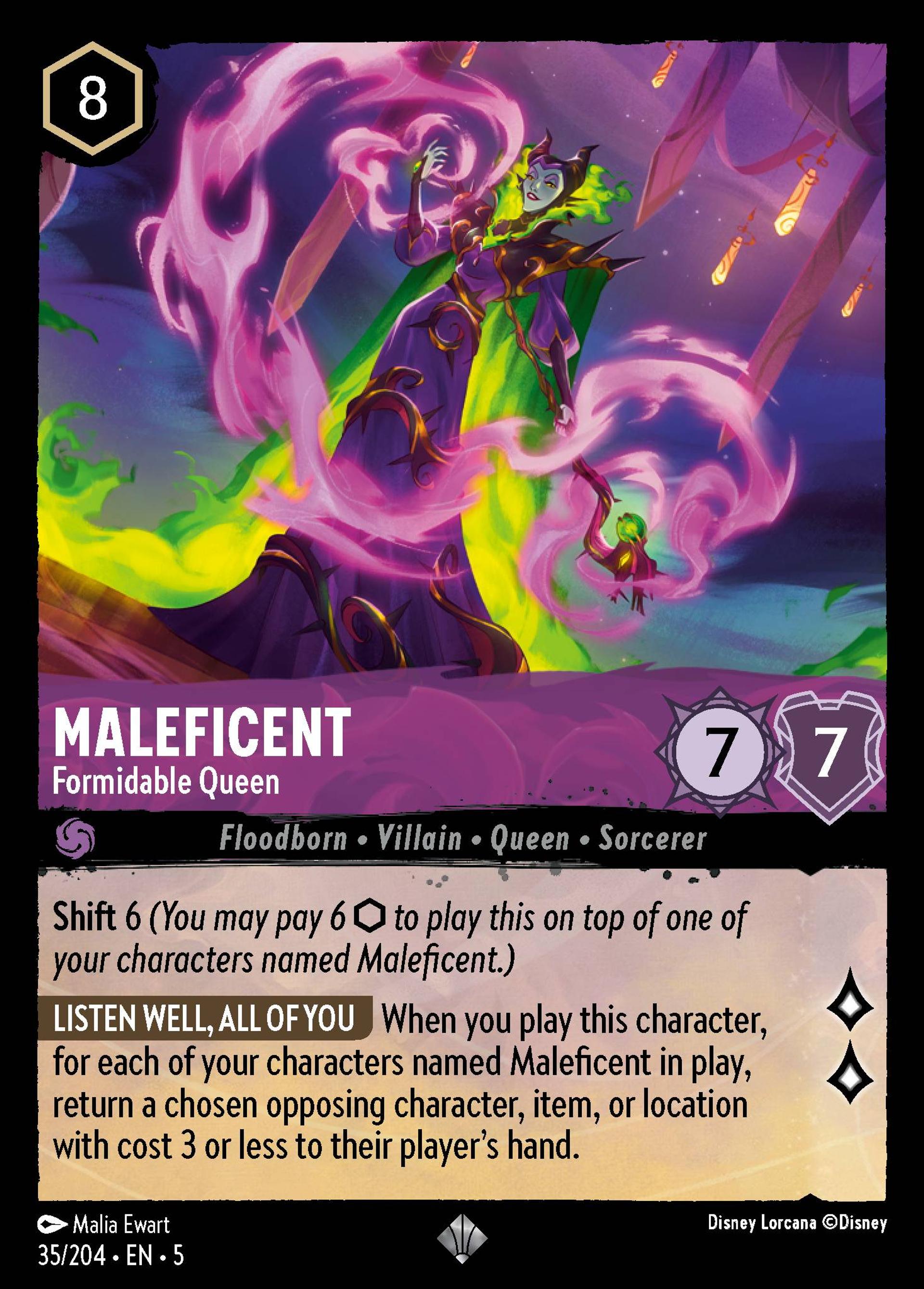 Maleficent - Formidable Queen — Shimmering Skies — Lorcana