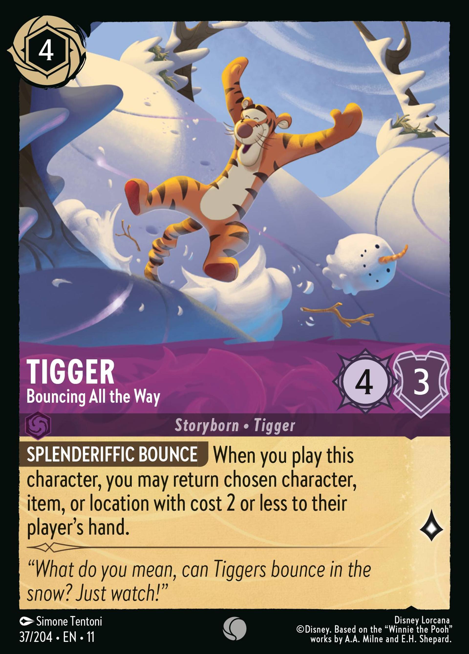 Tigger - Bouncing All the Way — Winterspell — Lorcana