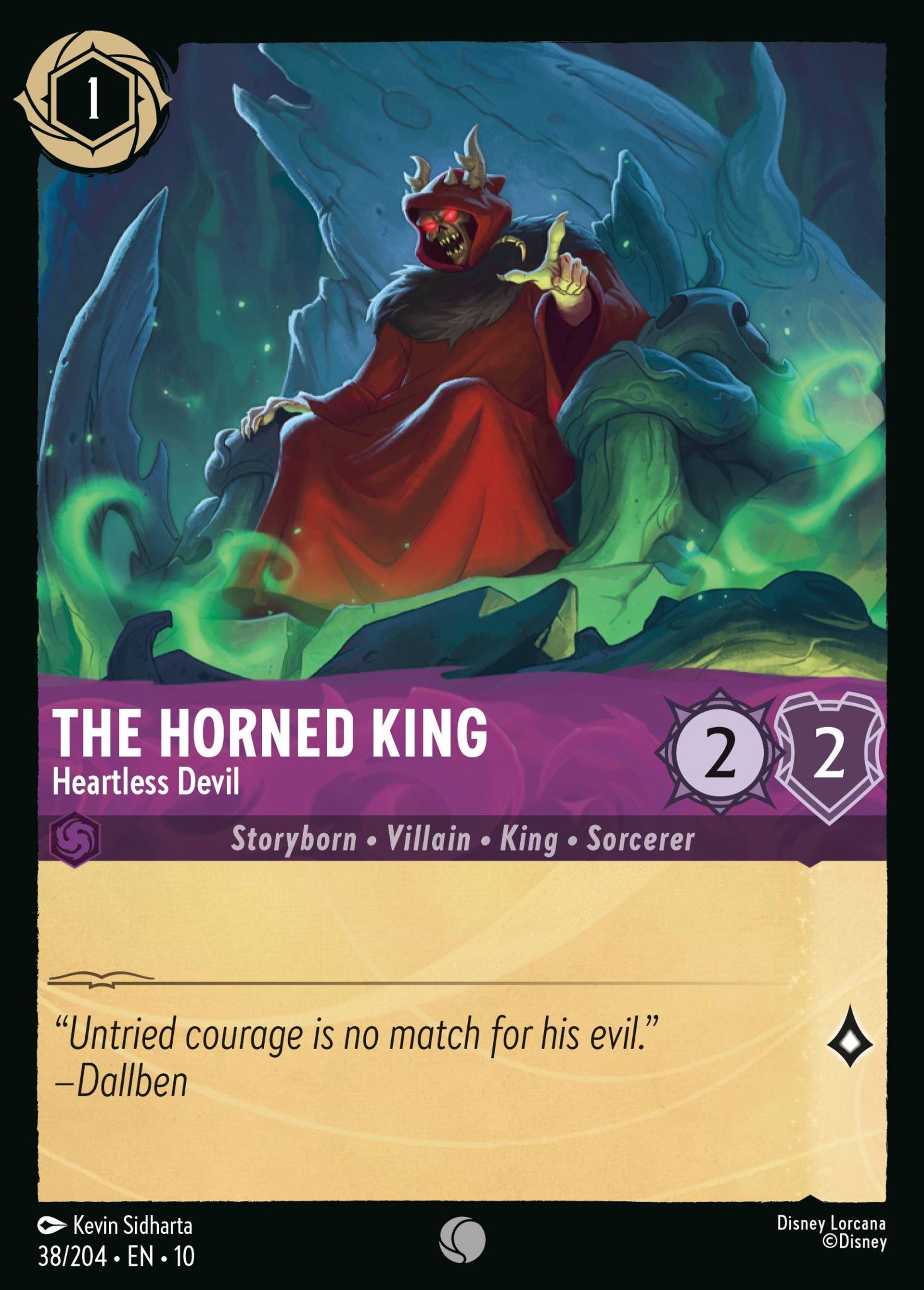 The Horned King - Heartless Devil — Whispers in the Well — Lorcana