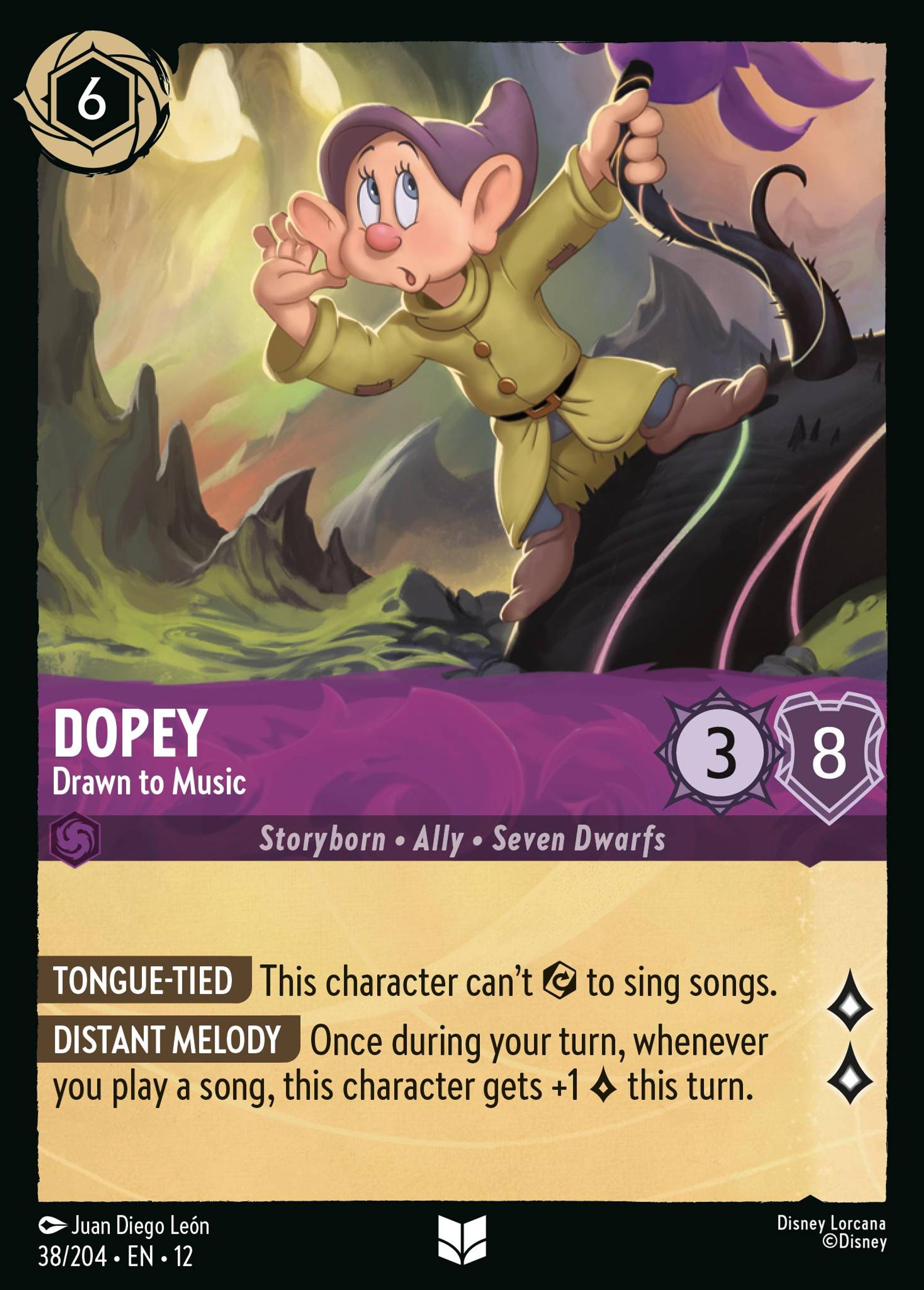 Dopey - Drawn to Music — Wilds Unknown — Lorcana