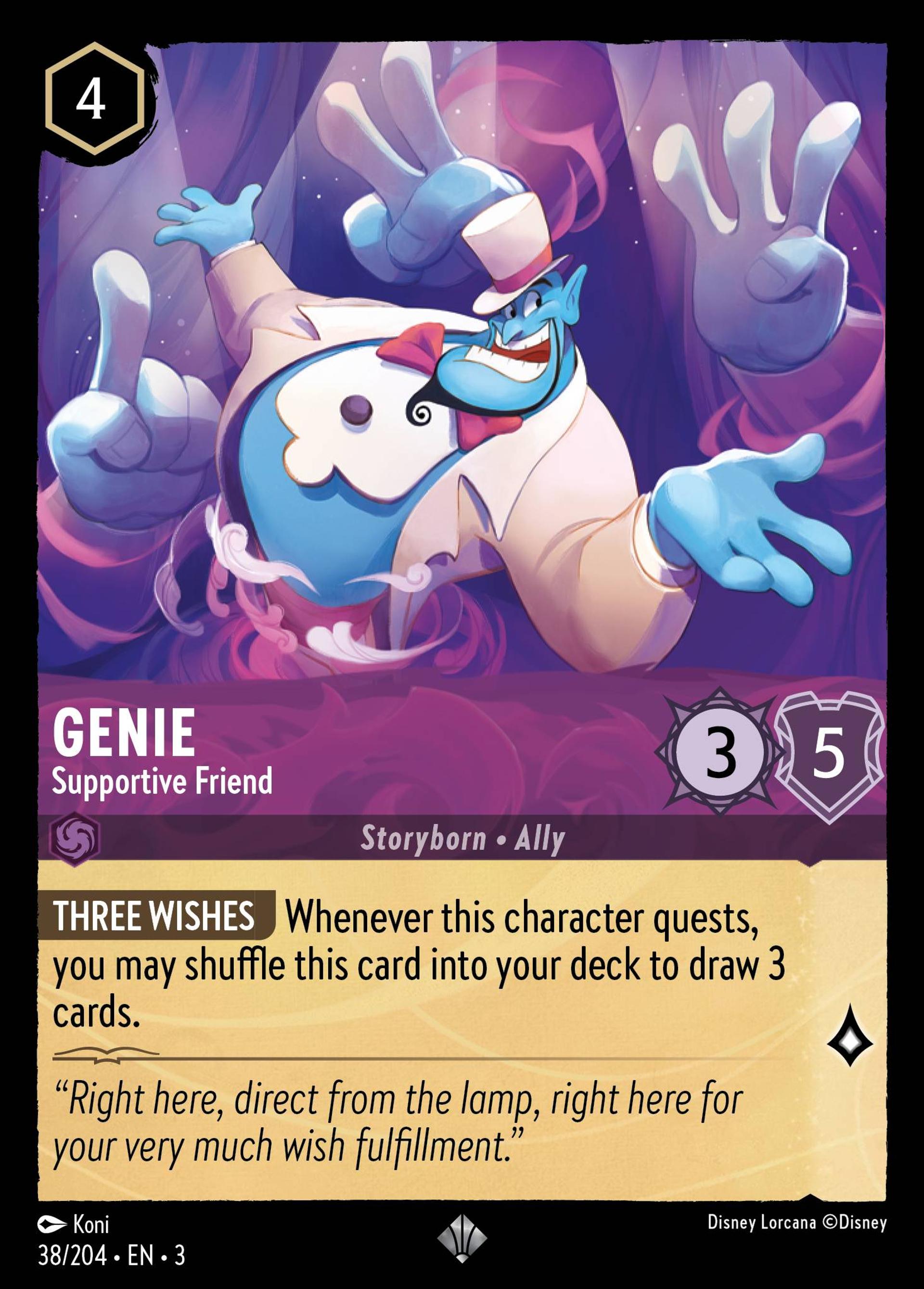 Génie - Ami encourageant — Into the Inklands — Lorcana