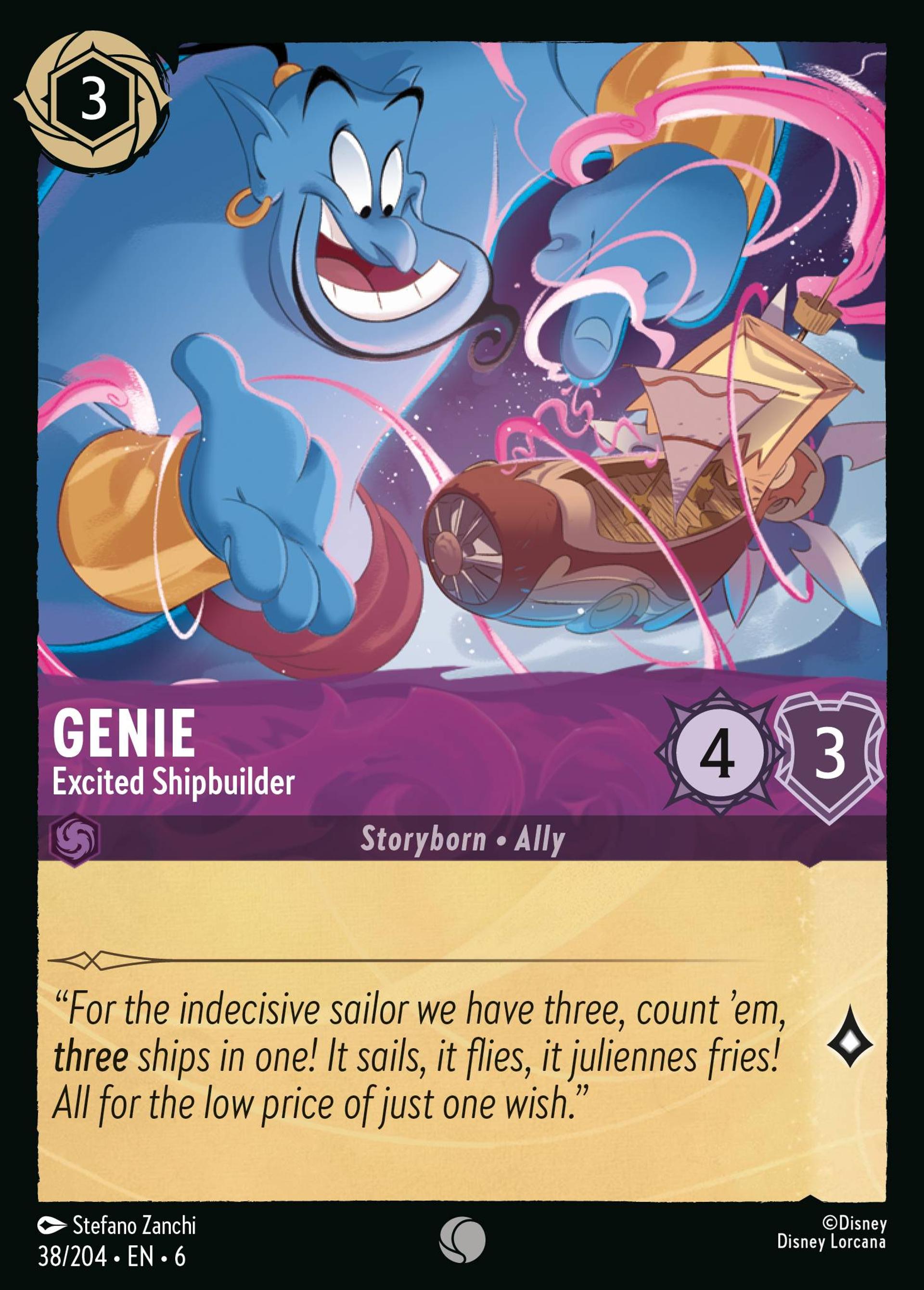 Genie - Excited Shipbuilder — Azurite Sea — Lorcana