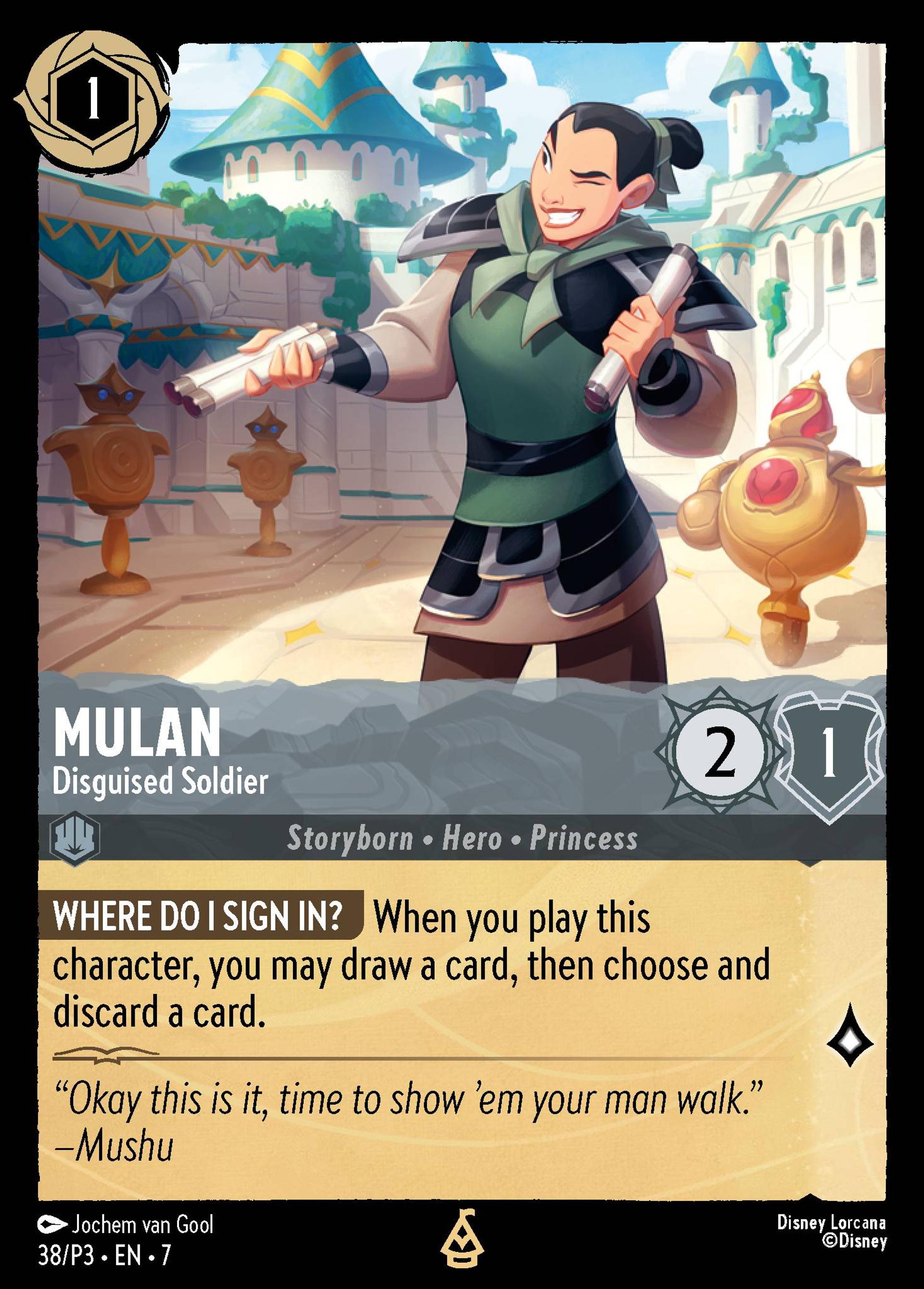 Mulan - Disguised Soldier — Promos - Year 3 — Lorcana