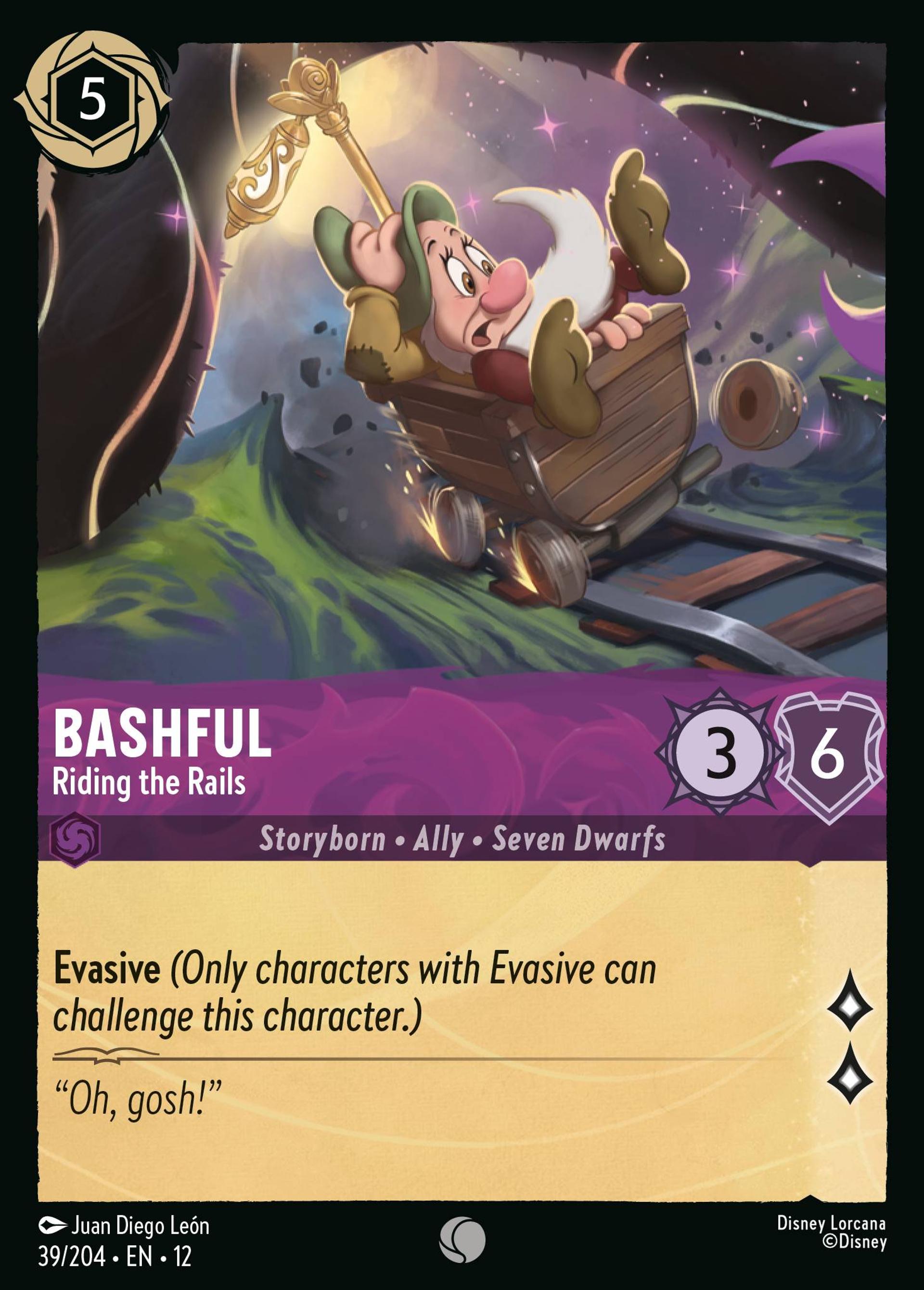Bashful - Riding the Rails — Wilds Unknown — Lorcana