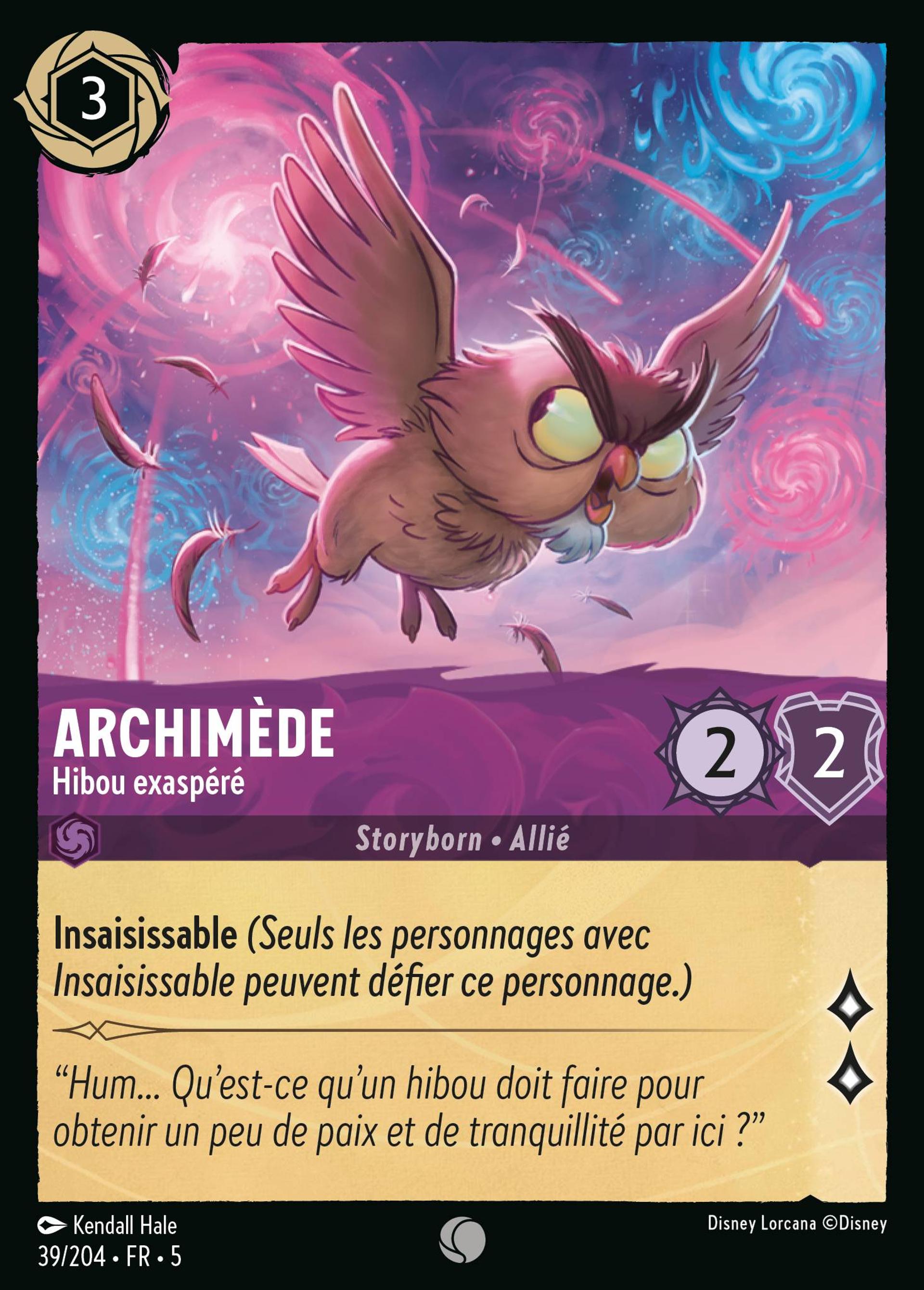 Archimède - Hibou exaspéré — Shimmering Skies — Lorcana