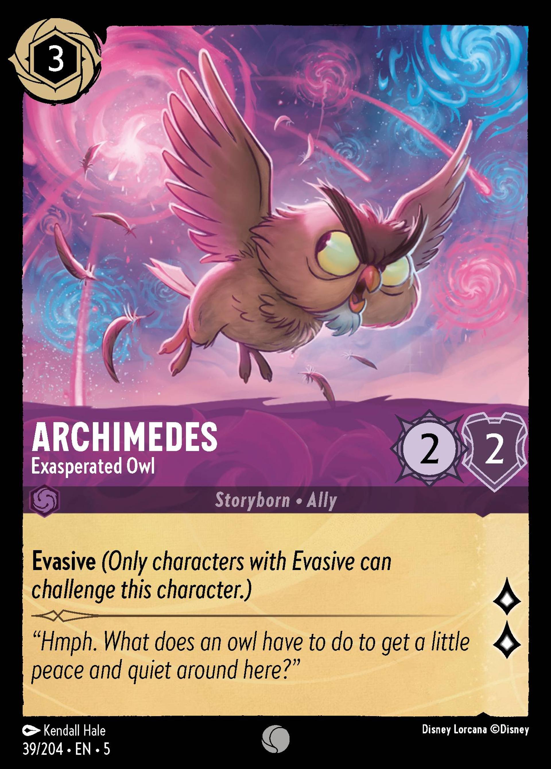 Archimedes - Exasperated Owl — Shimmering Skies — Lorcana