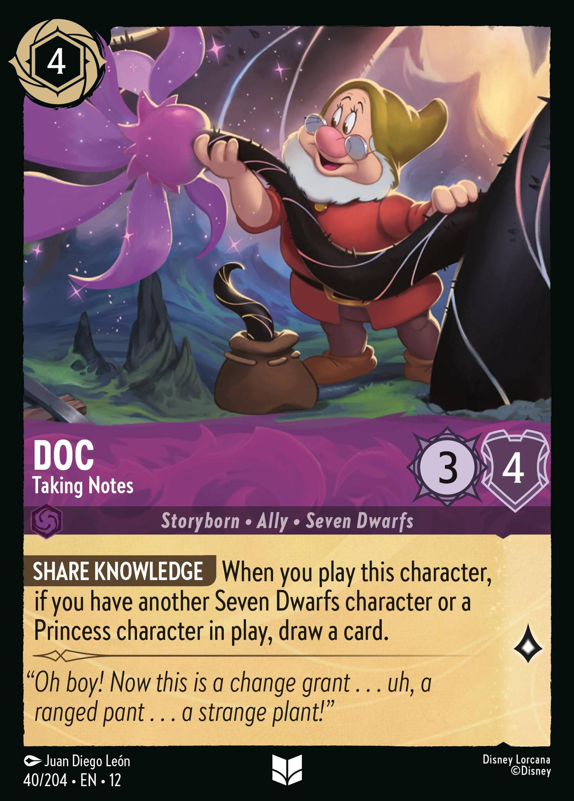 Doc - Taking Notes — Wilds Unknown — Lorcana