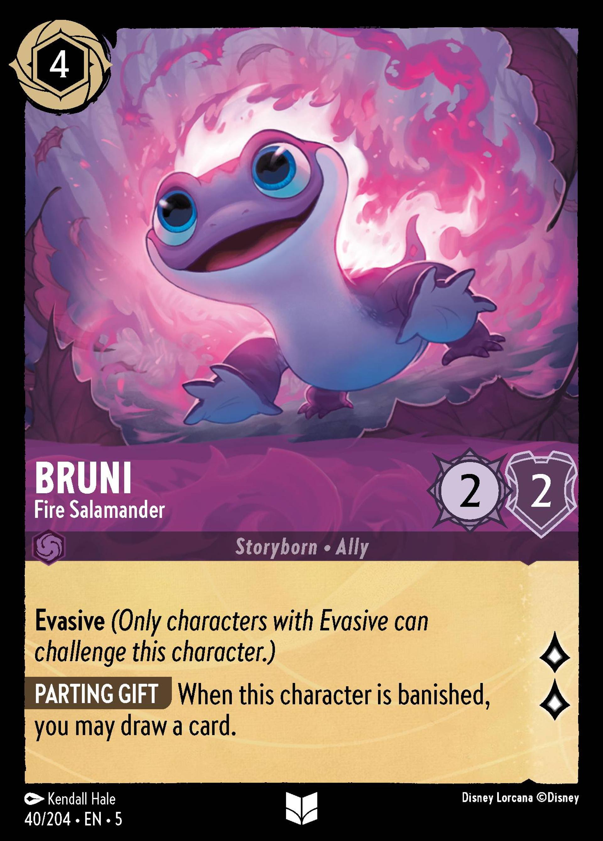 Bruni - Fire Salamander — Shimmering Skies — Lorcana