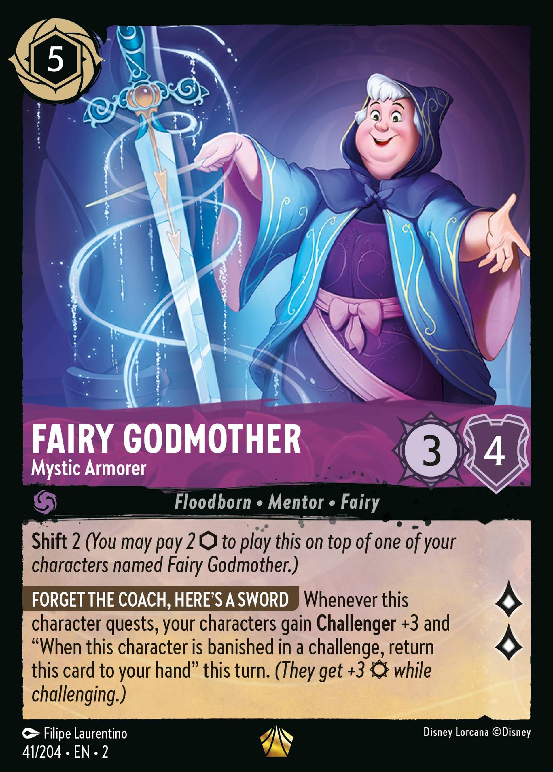 Fairy Godmother - Mystic Armorer — Rise of the Floodborn — Lorcana