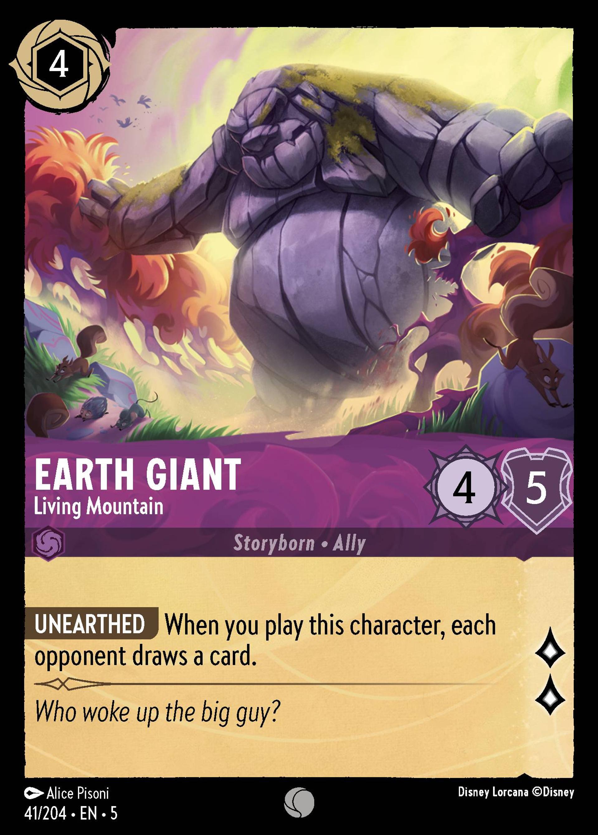 Earth Giant - Living Mountain — Shimmering Skies — Lorcana