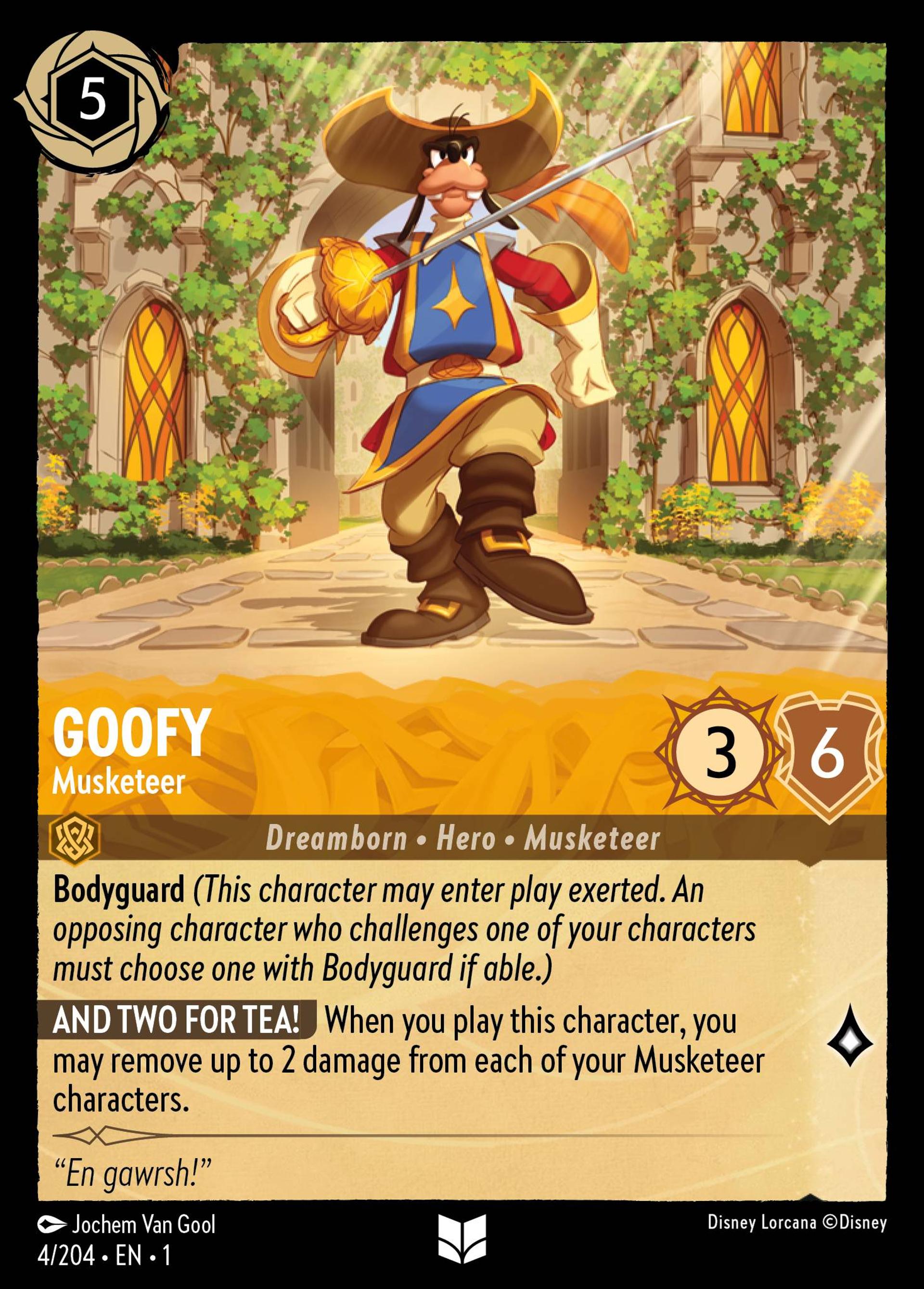 Goofy - Musketeer — The First Chapter — Lorcana