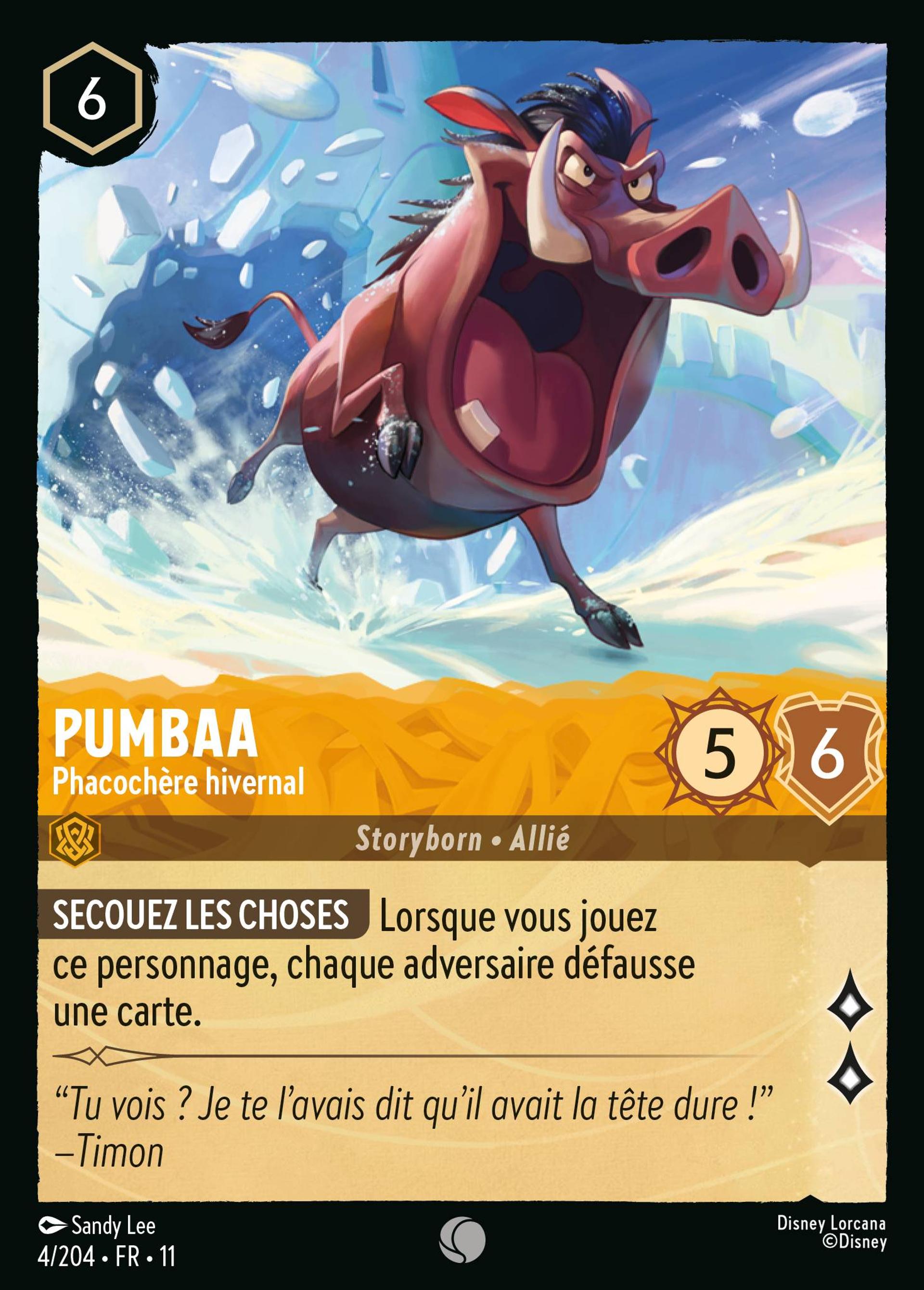 Pumbaa - Phacochère hivernal — Winterspell — Lorcana