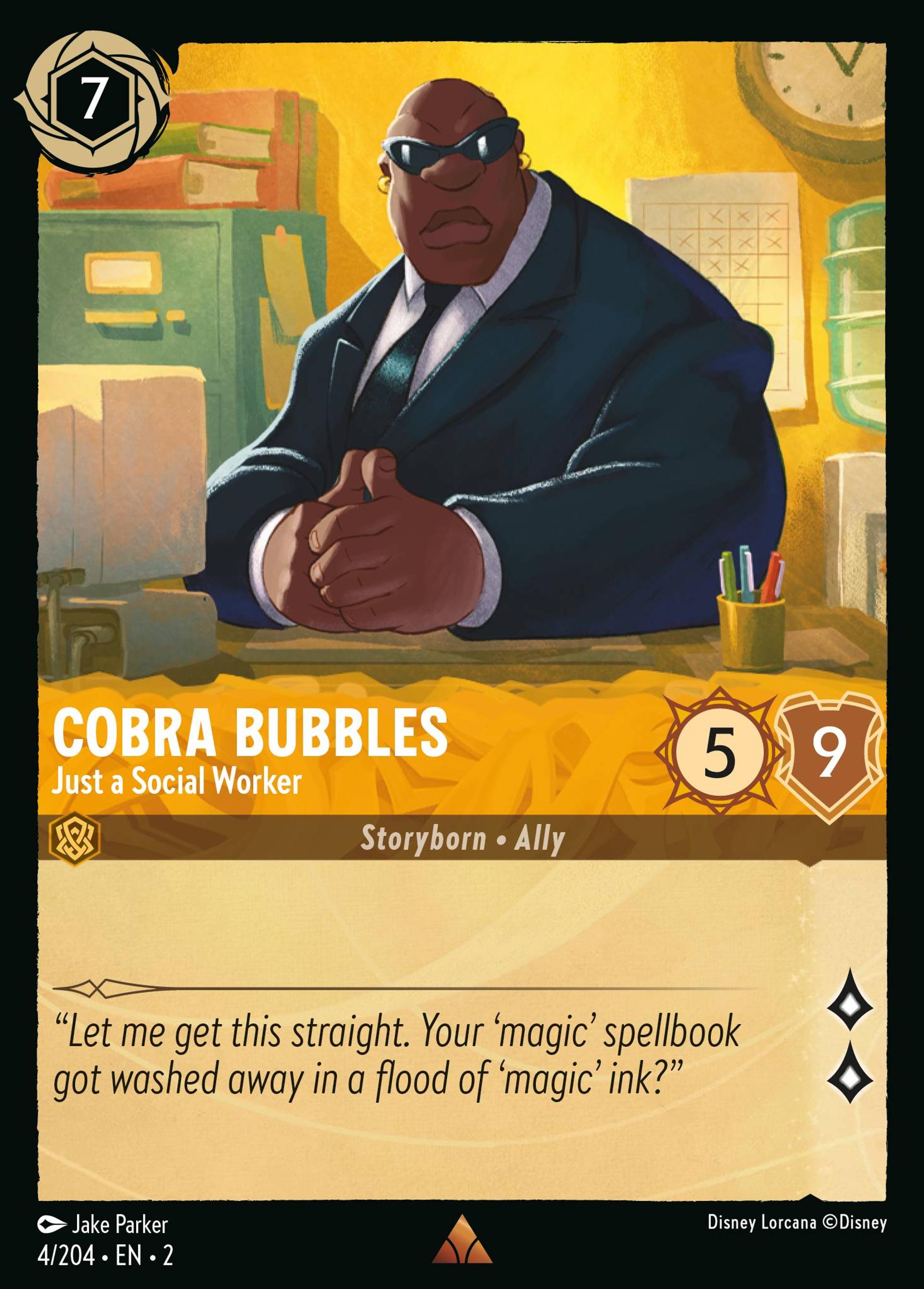 Cobra Bubbles - Just a Social Worker — Rise of the Floodborn — Lorcana