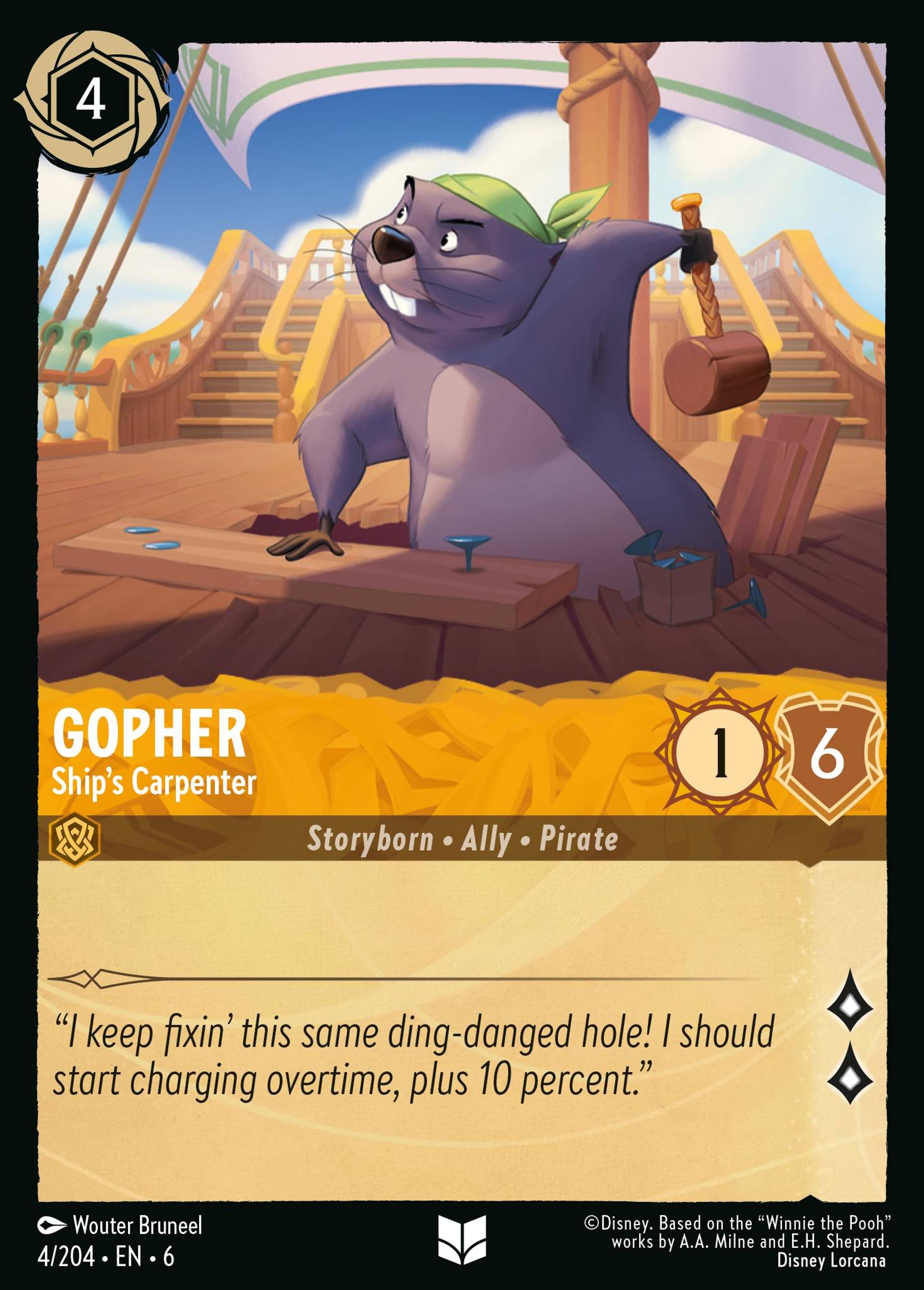 Gopher - Ship's Carpenter — Azurite Sea — Lorcana