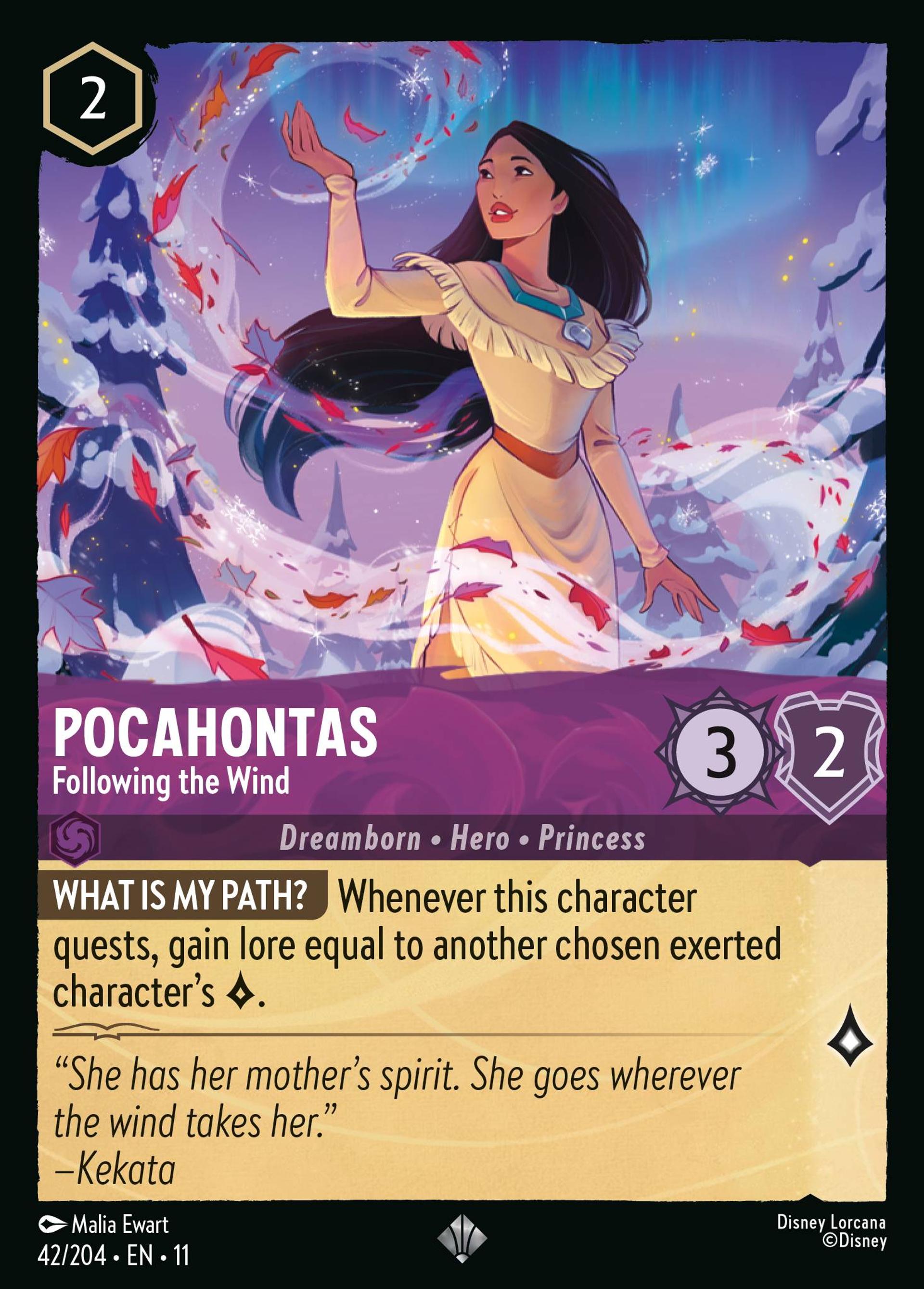 Pocahontas - Following the Wind — Winterspell — Lorcana