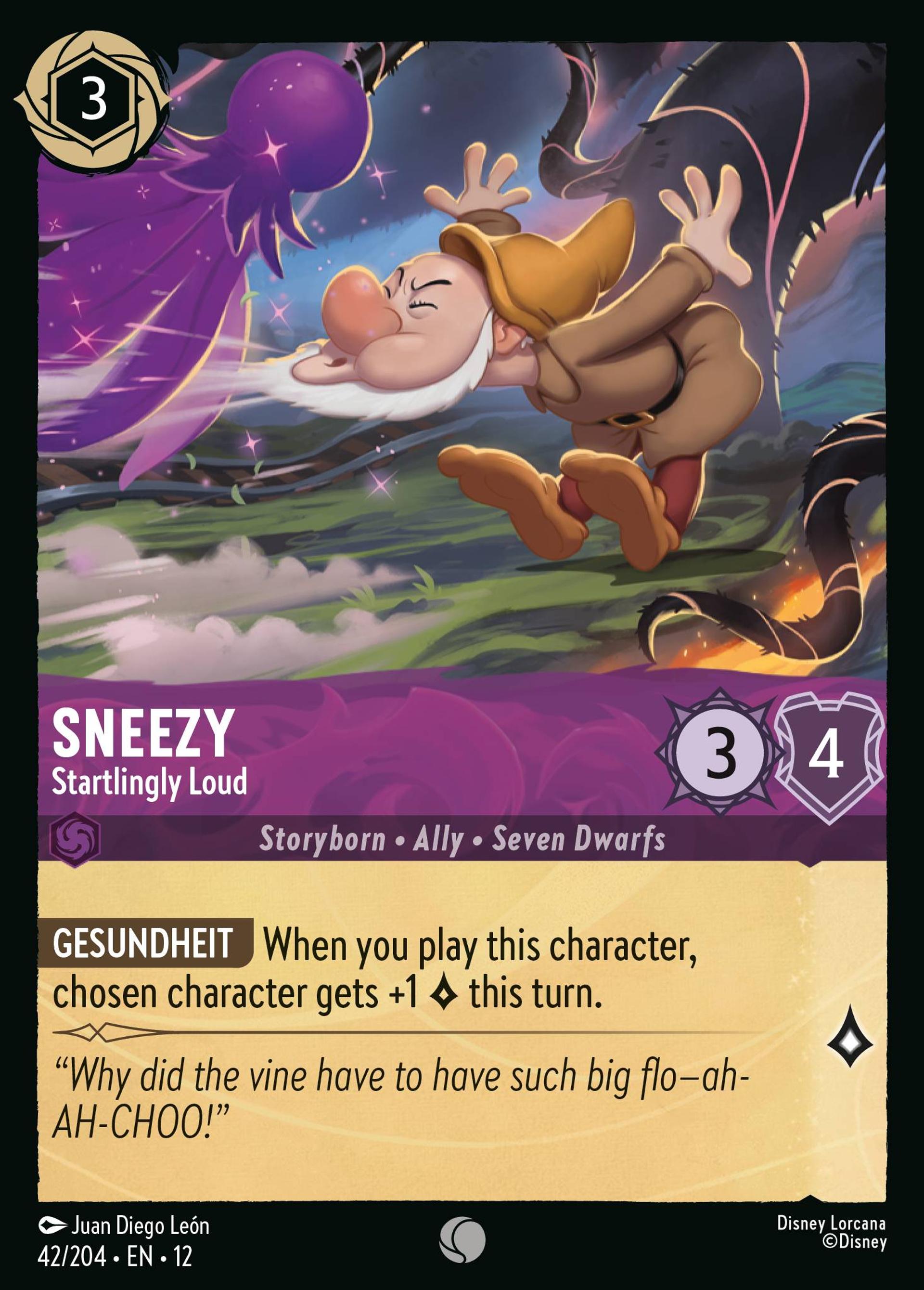Sneezy - Startlingly Loud — Wilds Unknown — Lorcana