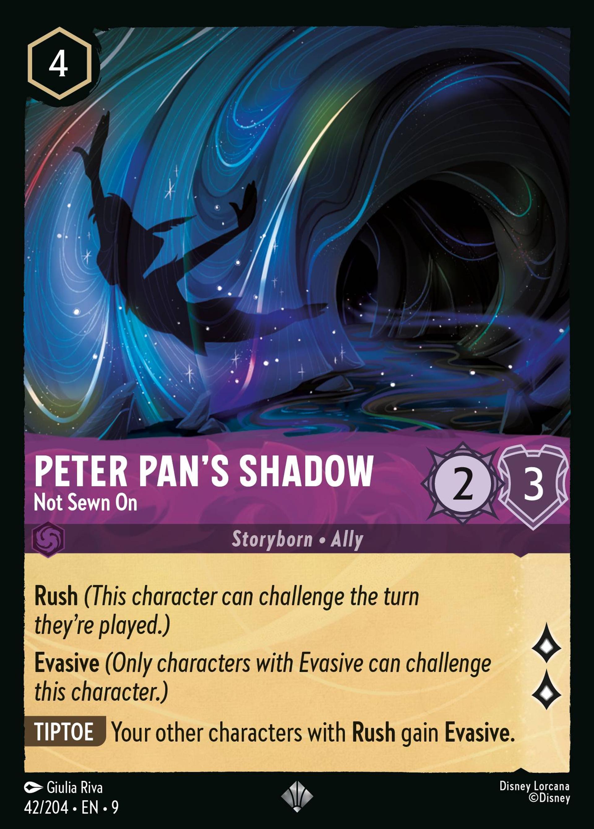 Peter Pan's Shadow - Not Sewn On — Fabled — Lorcana
