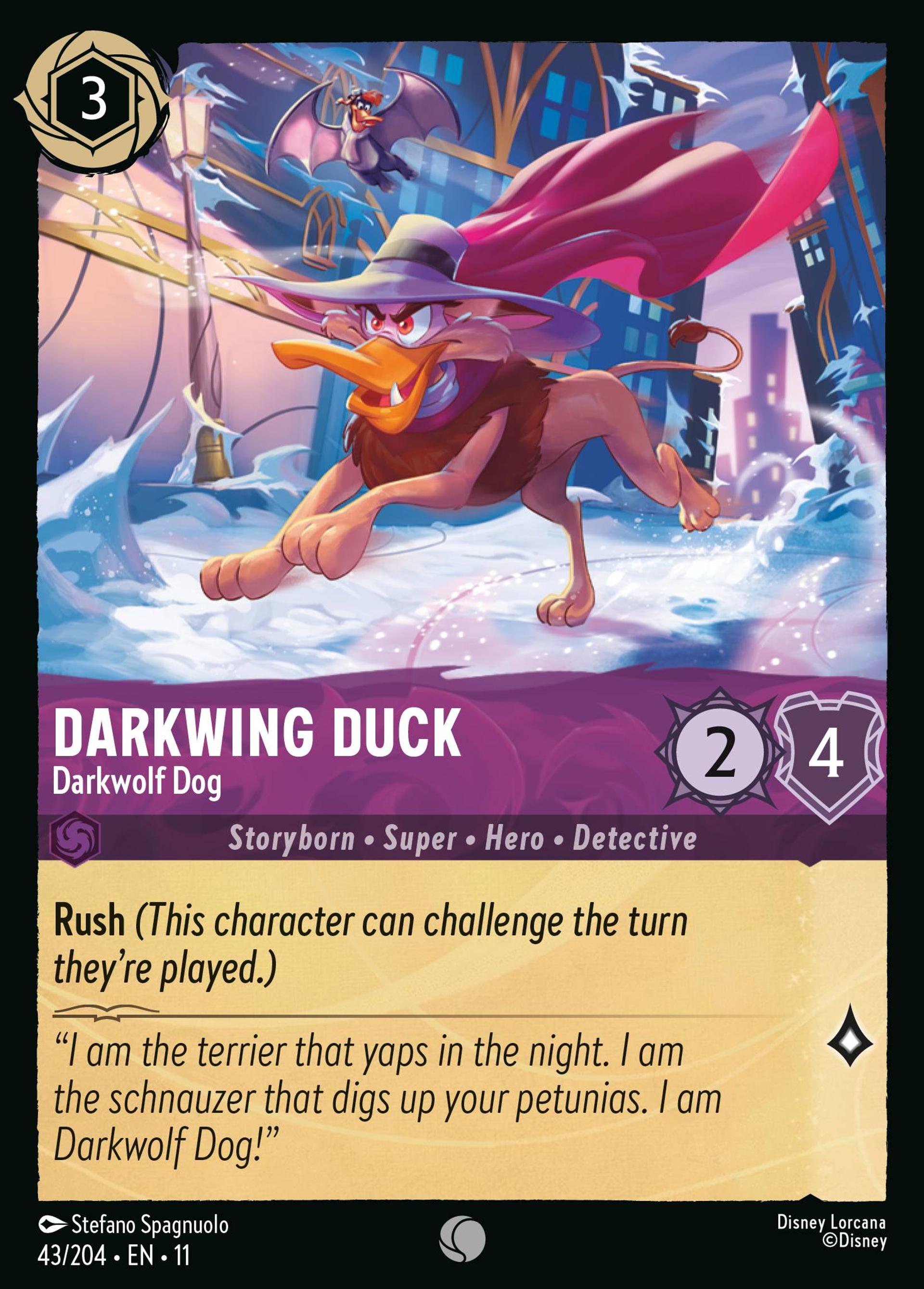 Darkwing Duck - Darkwolf Dog — Winterspell — Lorcana