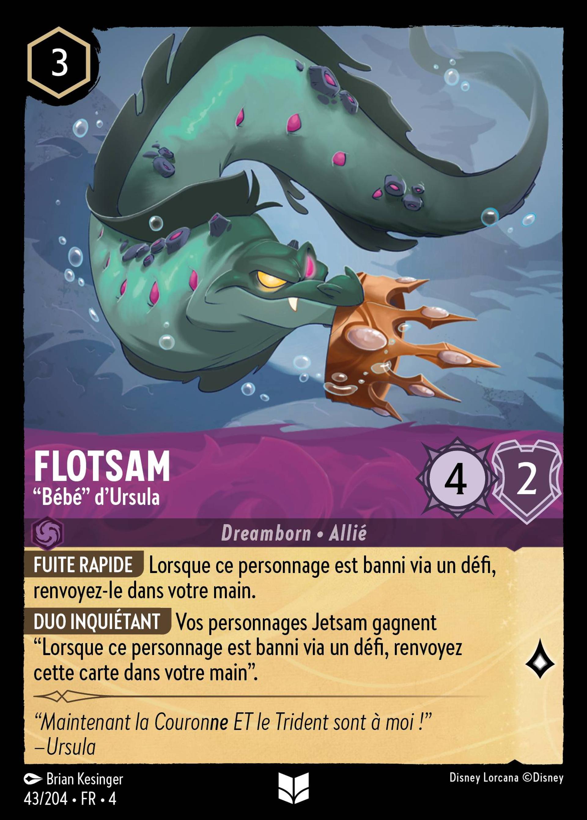 Flotsam - "Bébé" d'Ursula — Ursula's Return — Lorcana