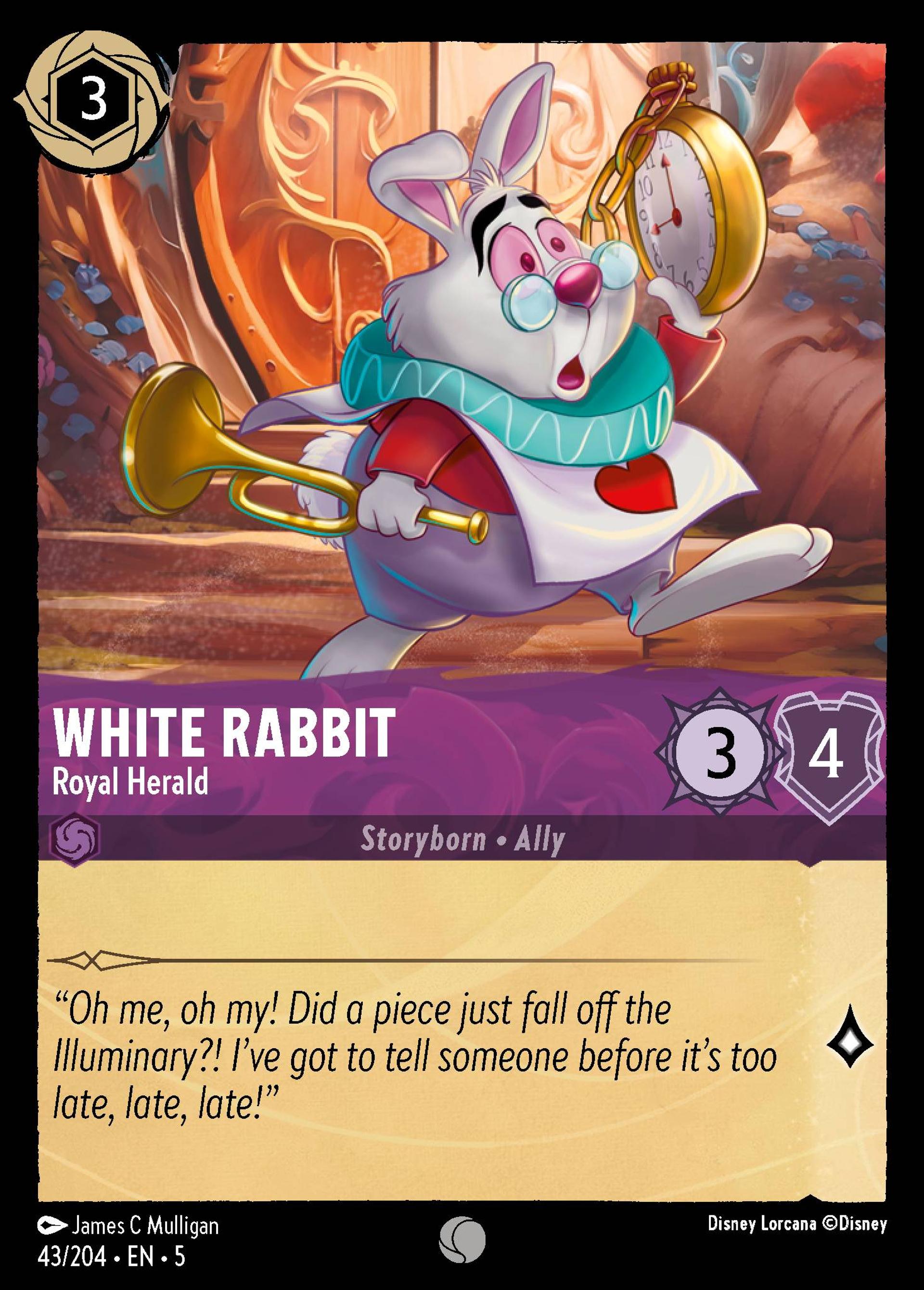 White Rabbit - Royal Herald — Shimmering Skies — Lorcana