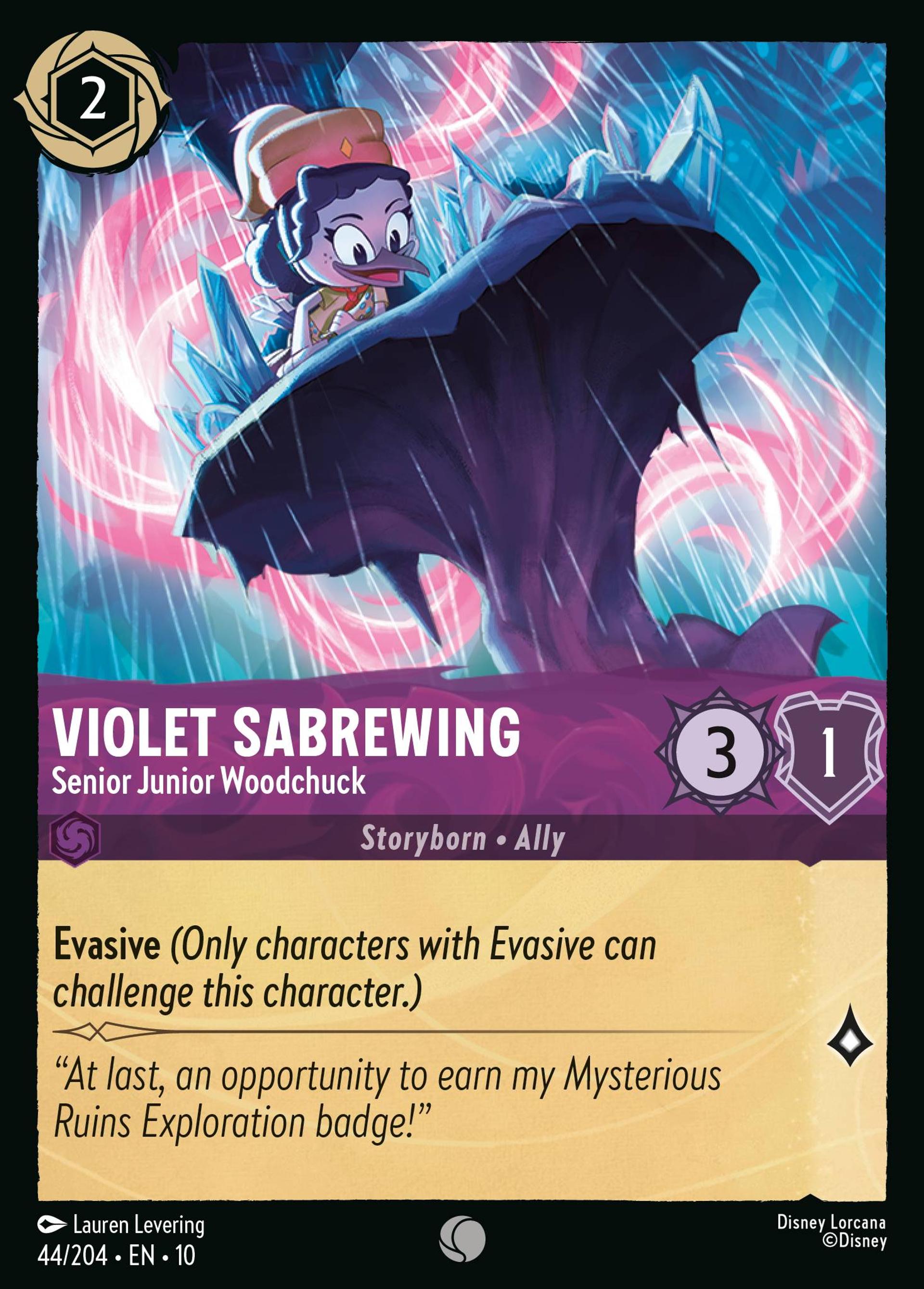 Violet Sabrewing - Senior Junior Woodchuck — Whispers in the Well — Lorcana