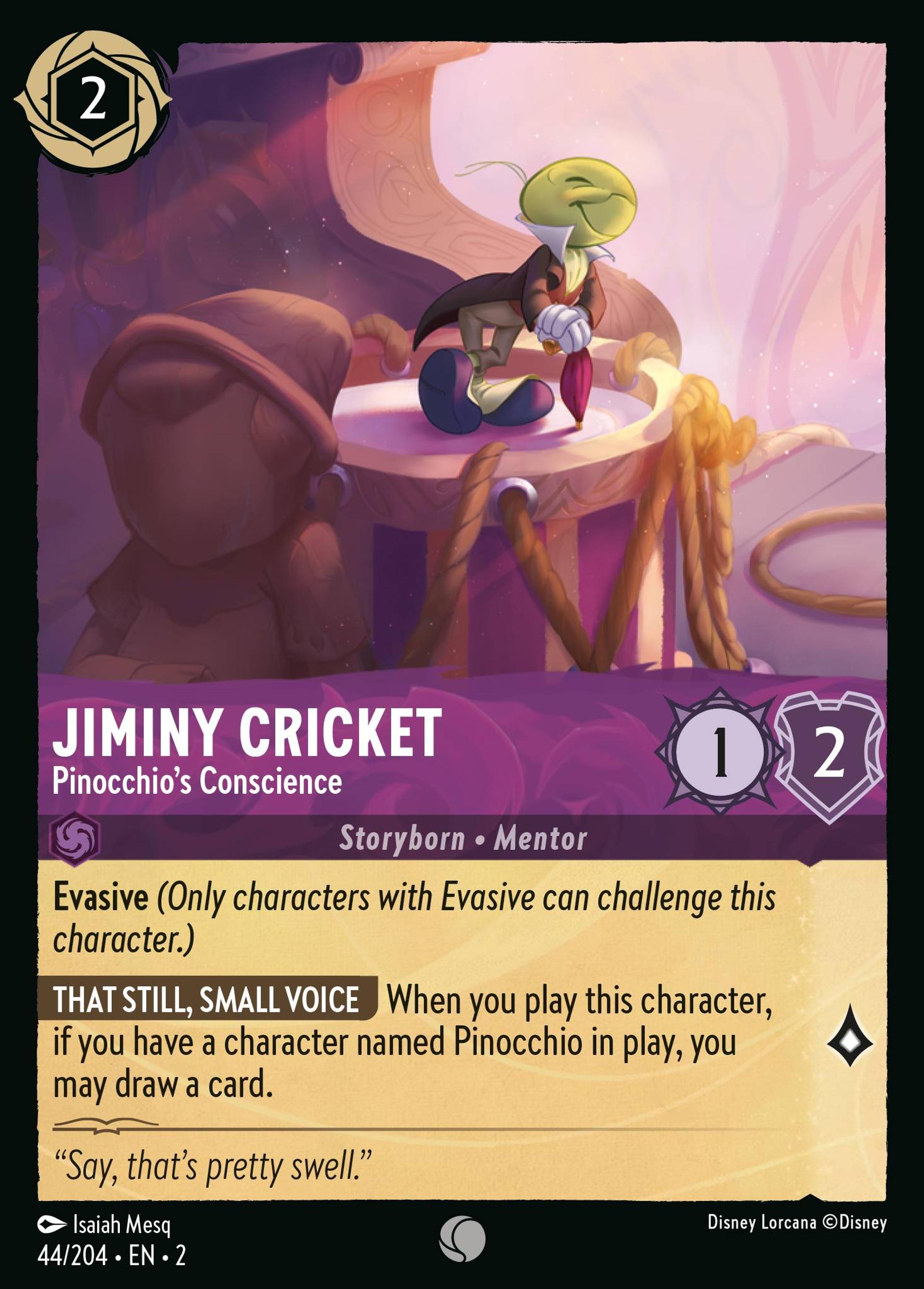 Jiminy Cricket - Pinocchio's Conscience — Rise of the Floodborn — Lorcana