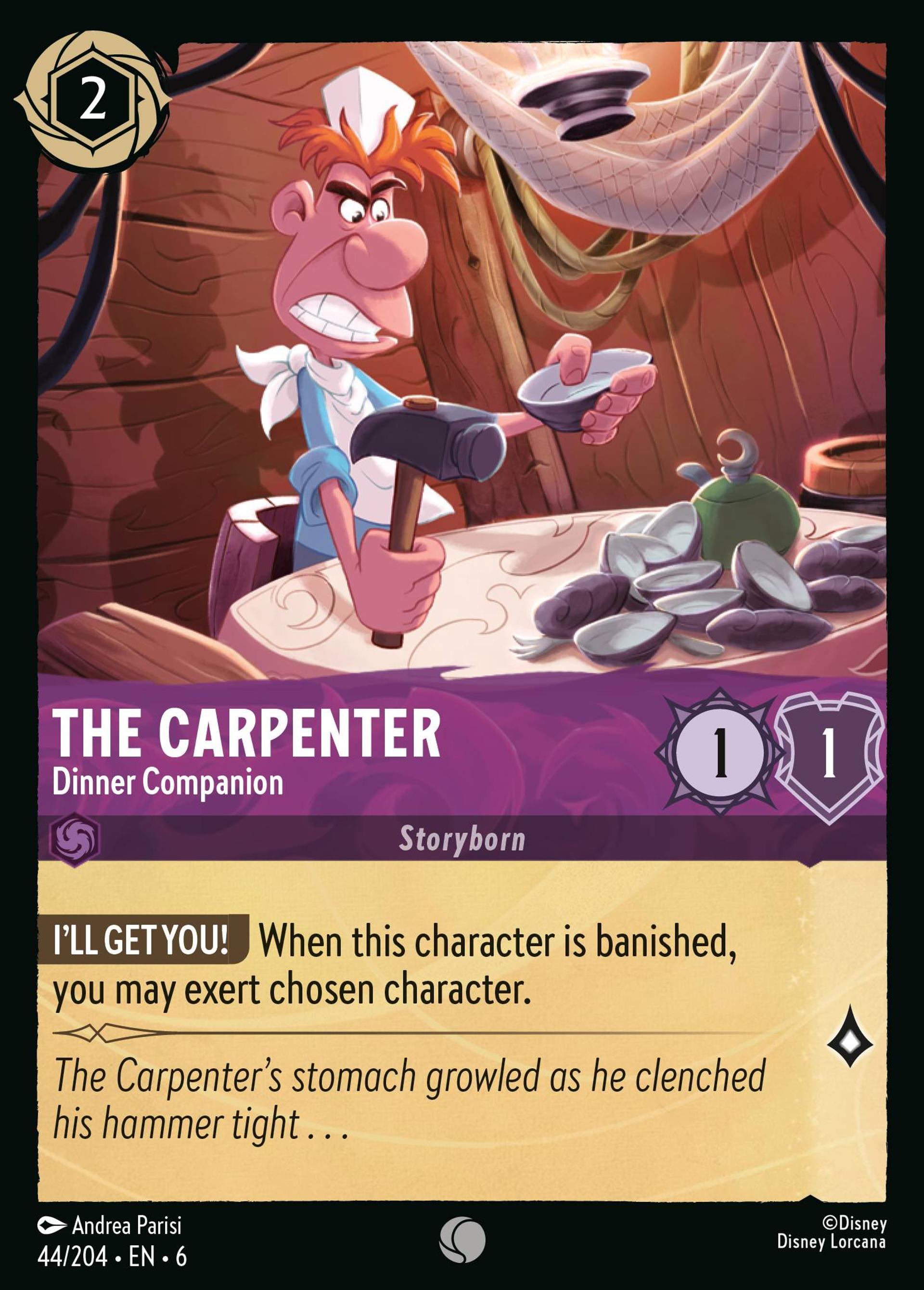 The Carpenter - Dinner Companion — Azurite Sea — Lorcana
