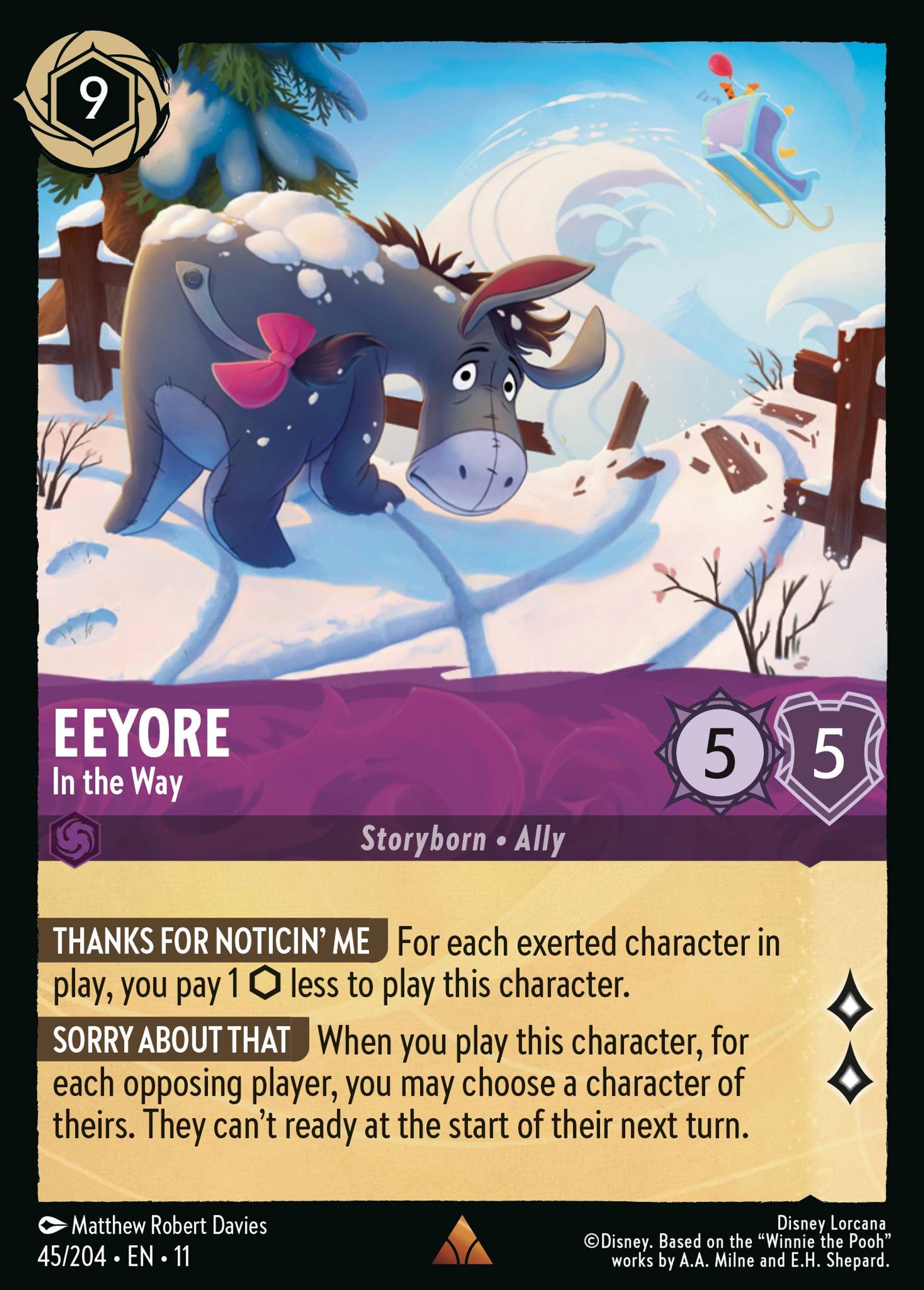Eeyore - In the Way — Winterspell — Lorcana