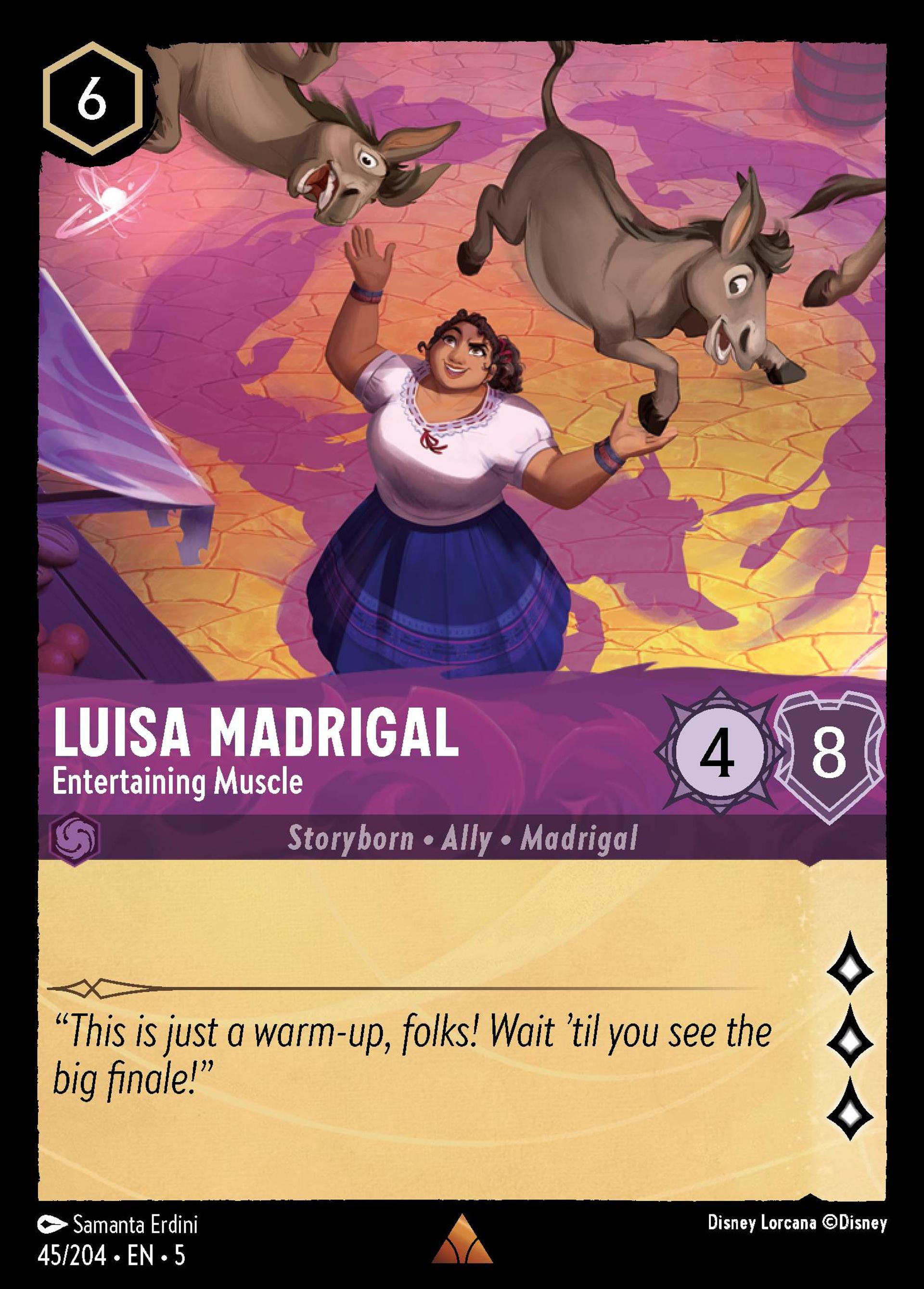 Luisa Madrigal - Entertaining Muscle — Shimmering Skies — Lorcana