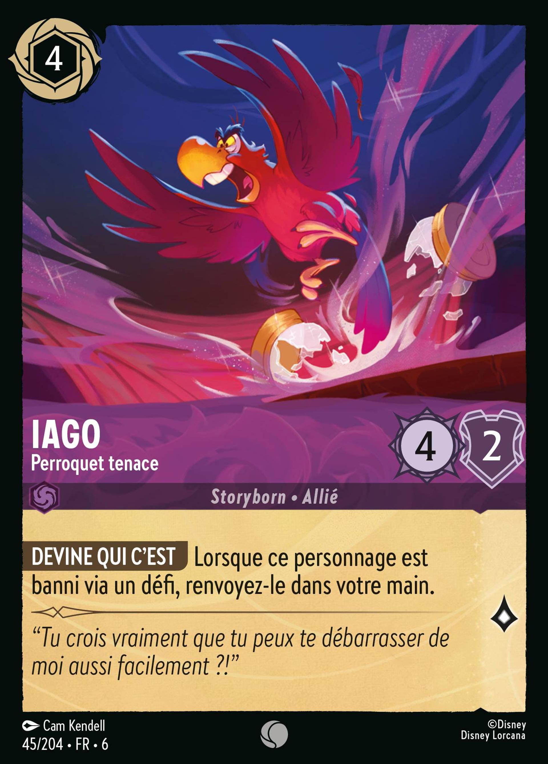 Iago - Perroquet tenace — Azurite Sea — Lorcana