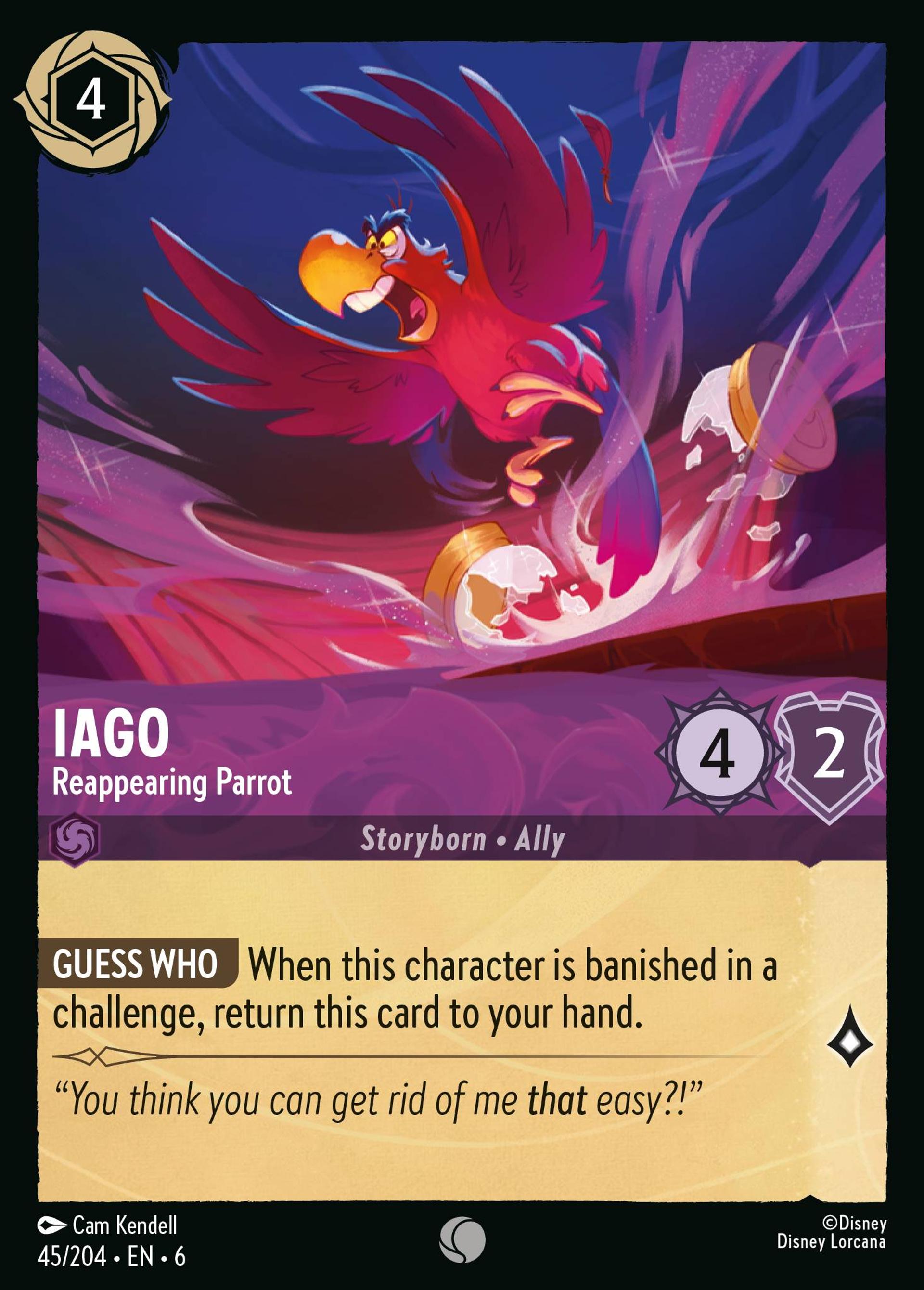 Iago - Reappearing Parrot — Azurite Sea — Lorcana