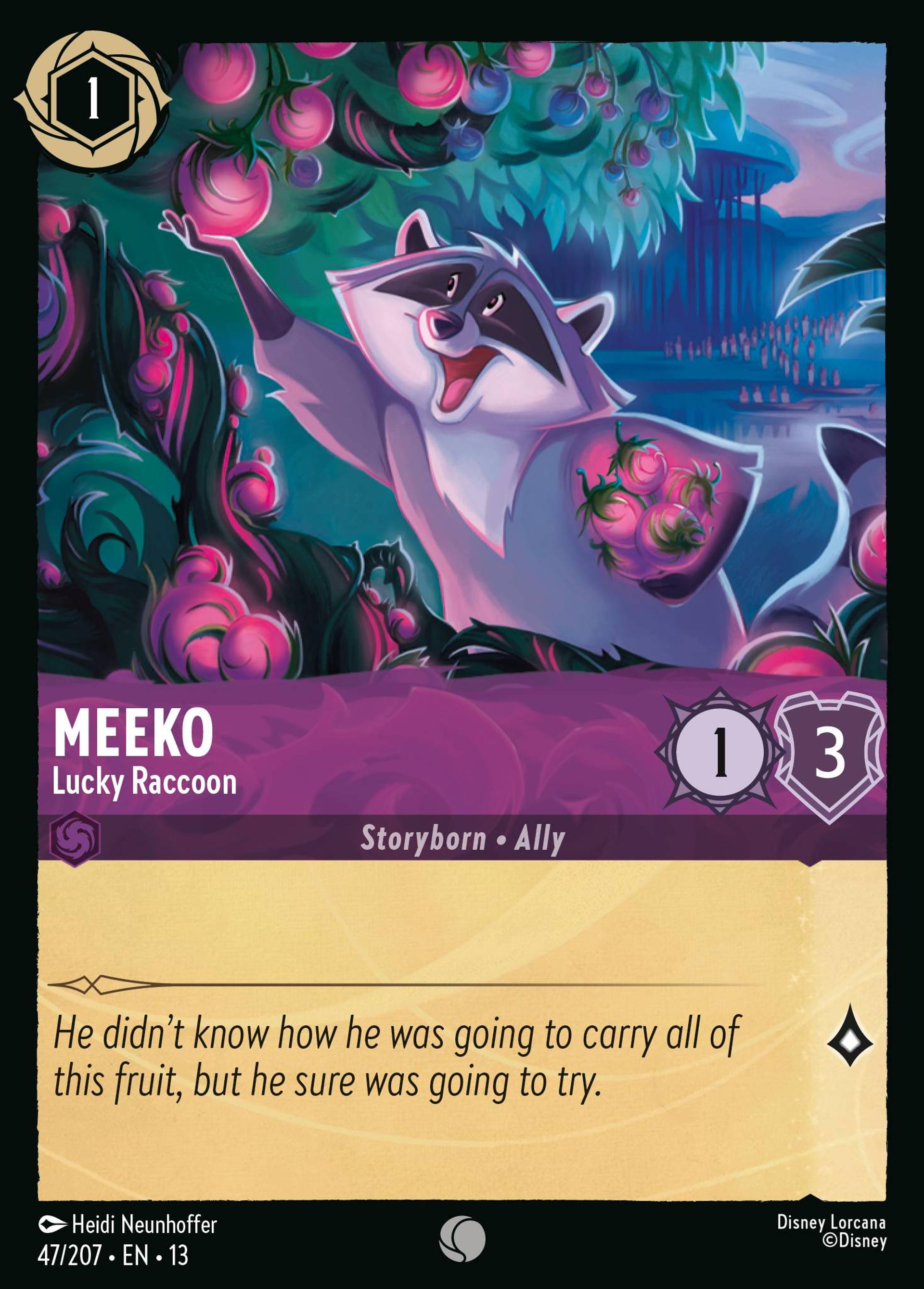 Meeko - Lucky Raccoon — Attack of the Vine! — Lorcana
