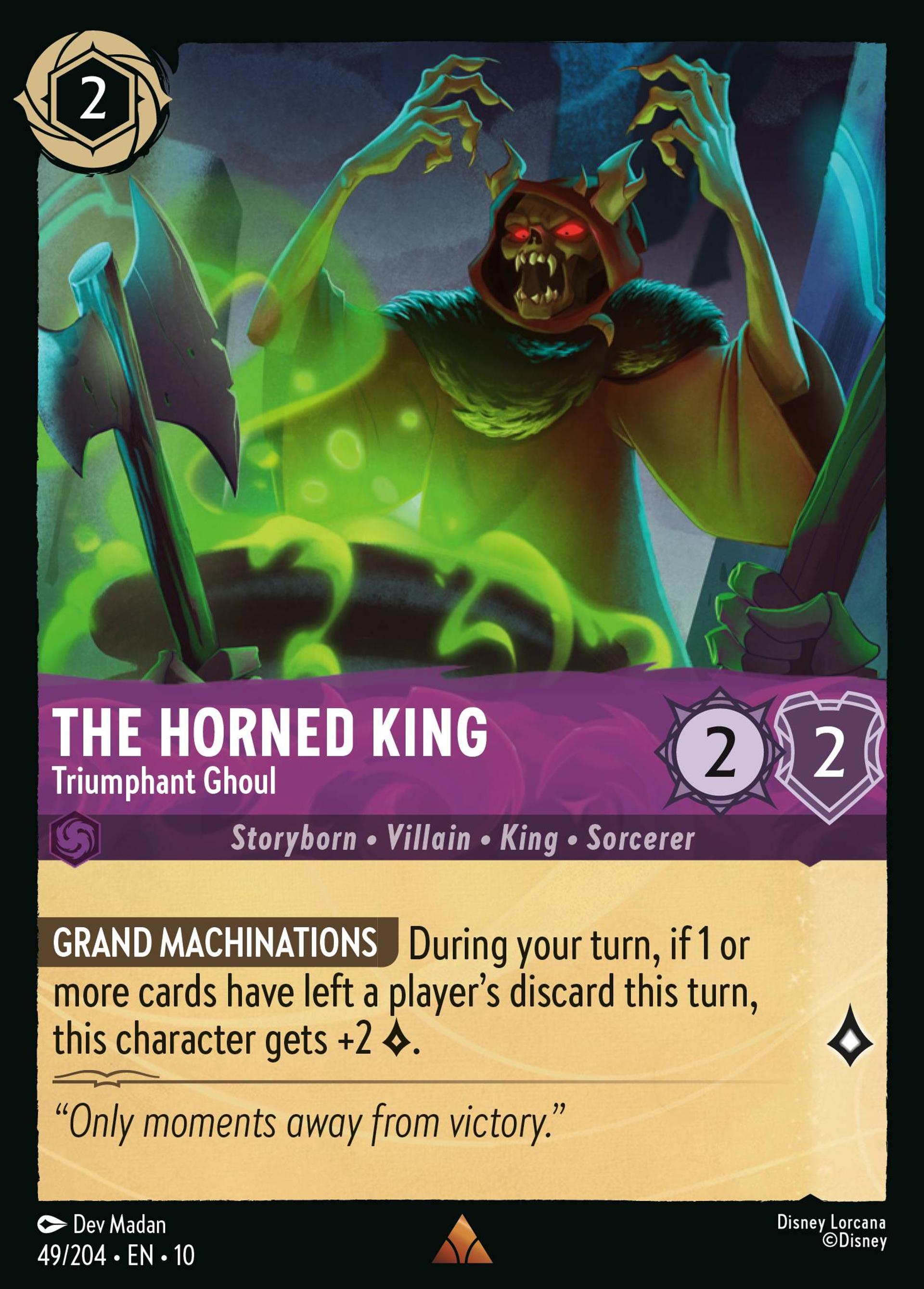 The Horned King - Triumphant Ghoul — Whispers in the Well — Lorcana