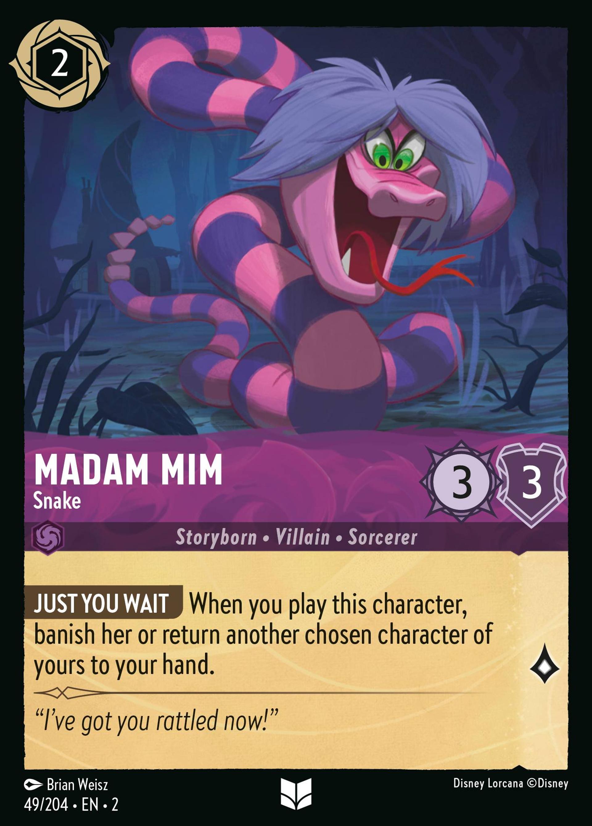 Madam Mim - Snake — Rise of the Floodborn — Lorcana