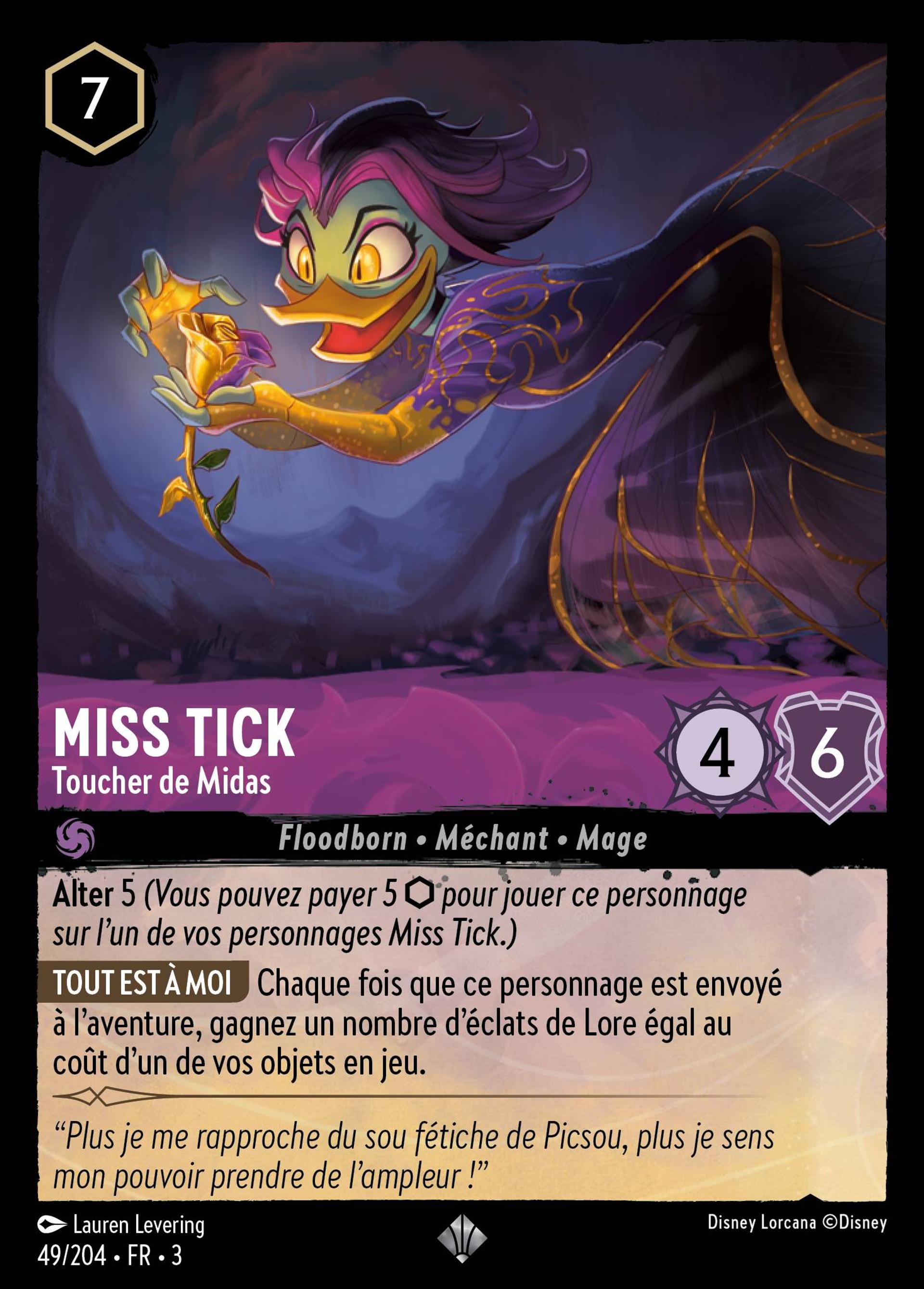 Miss Tick - Toucher de Midas — Into the Inklands — Lorcana