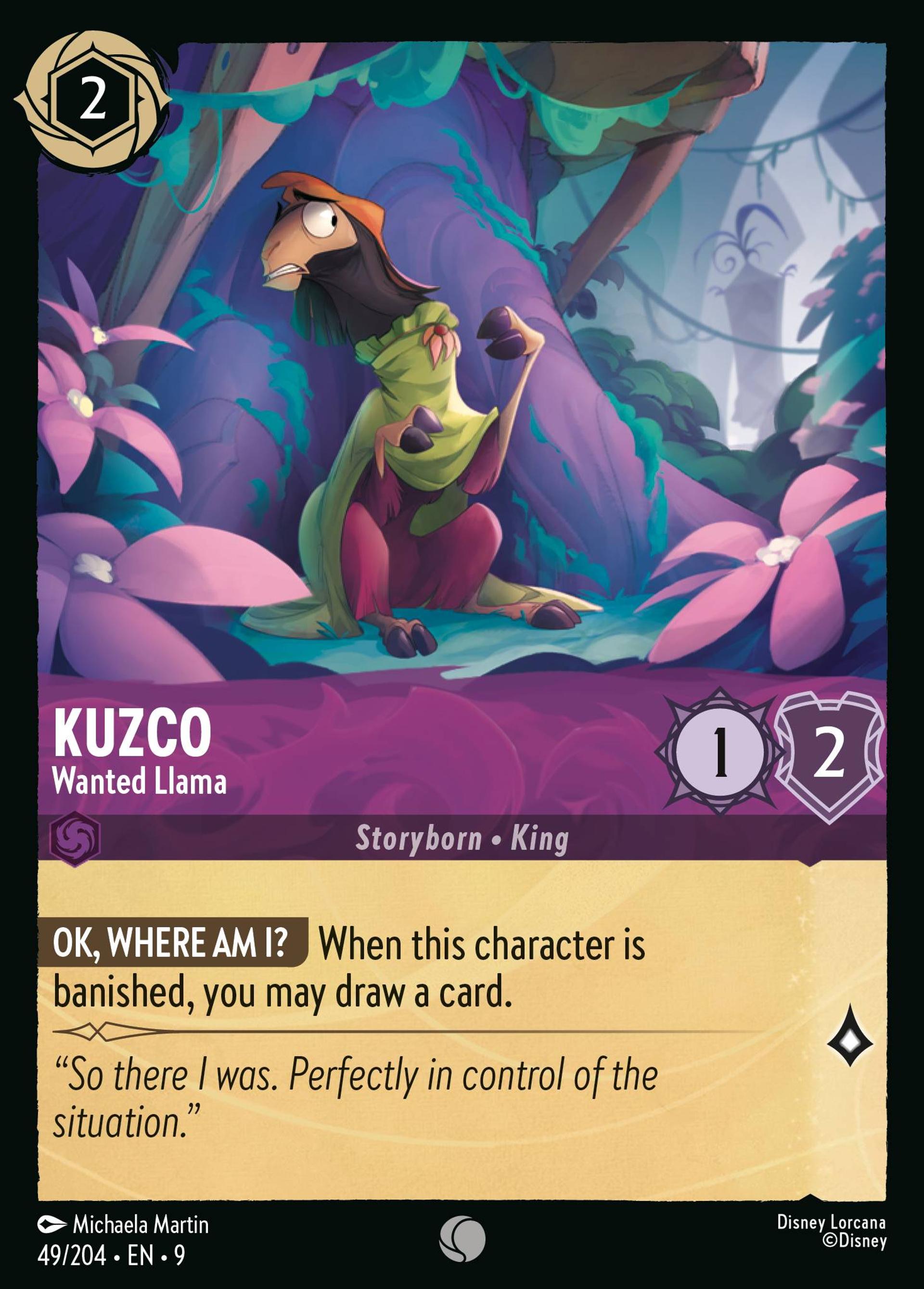 Kuzco - Wanted Llama — Fabled — Lorcana