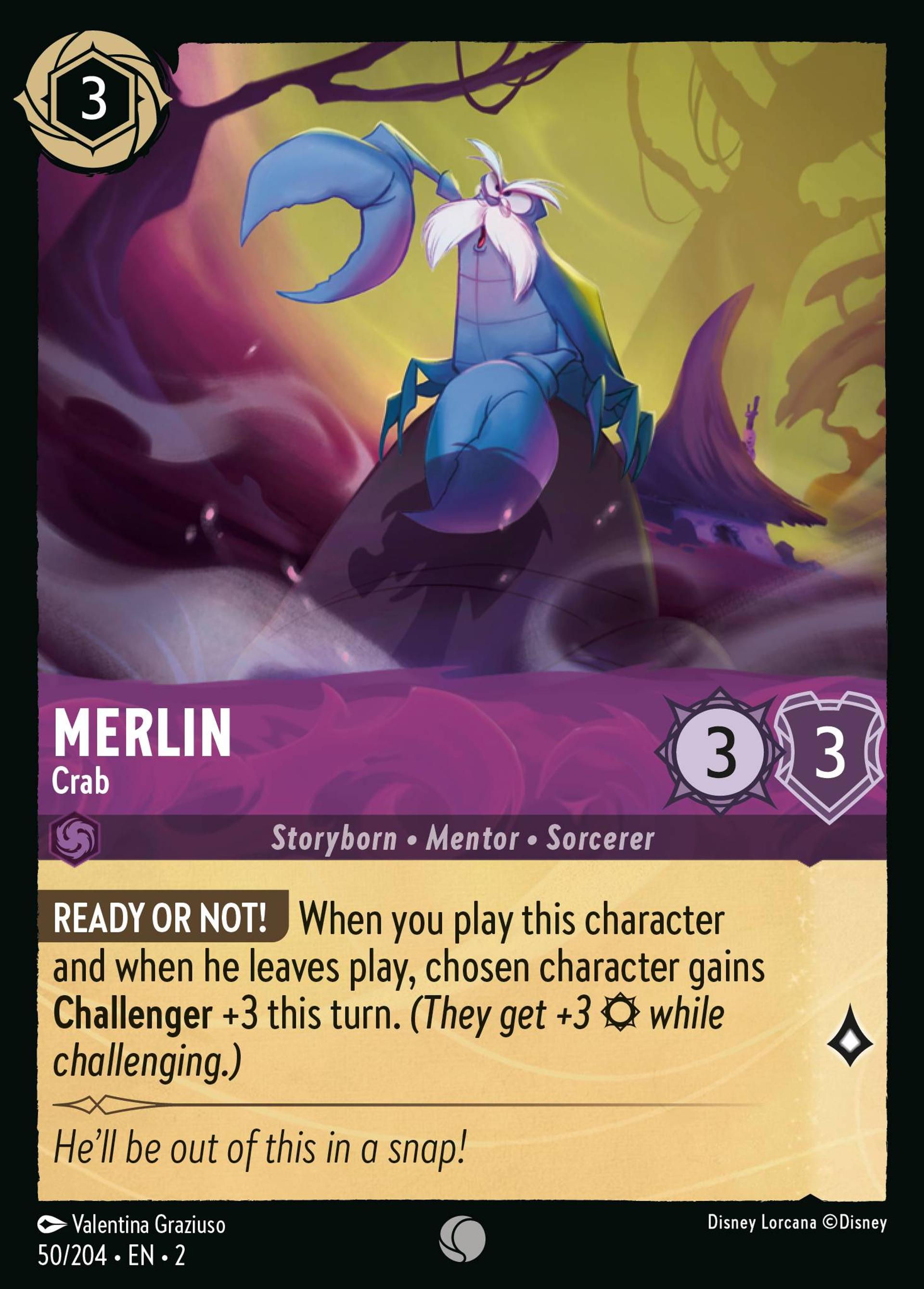Merlin - Crab — Rise of the Floodborn — Lorcana