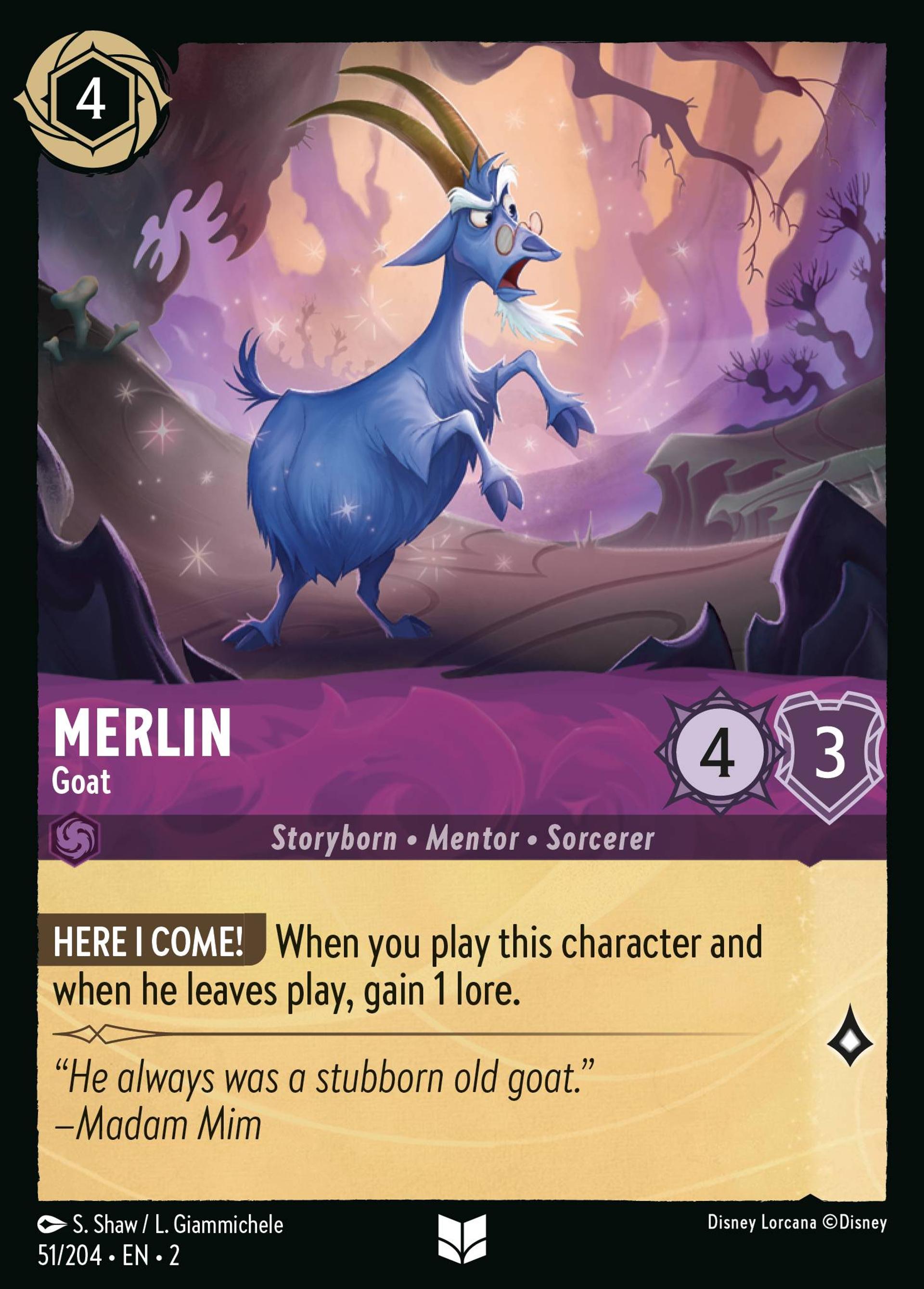 Merlin - Goat — Rise of the Floodborn — Lorcana