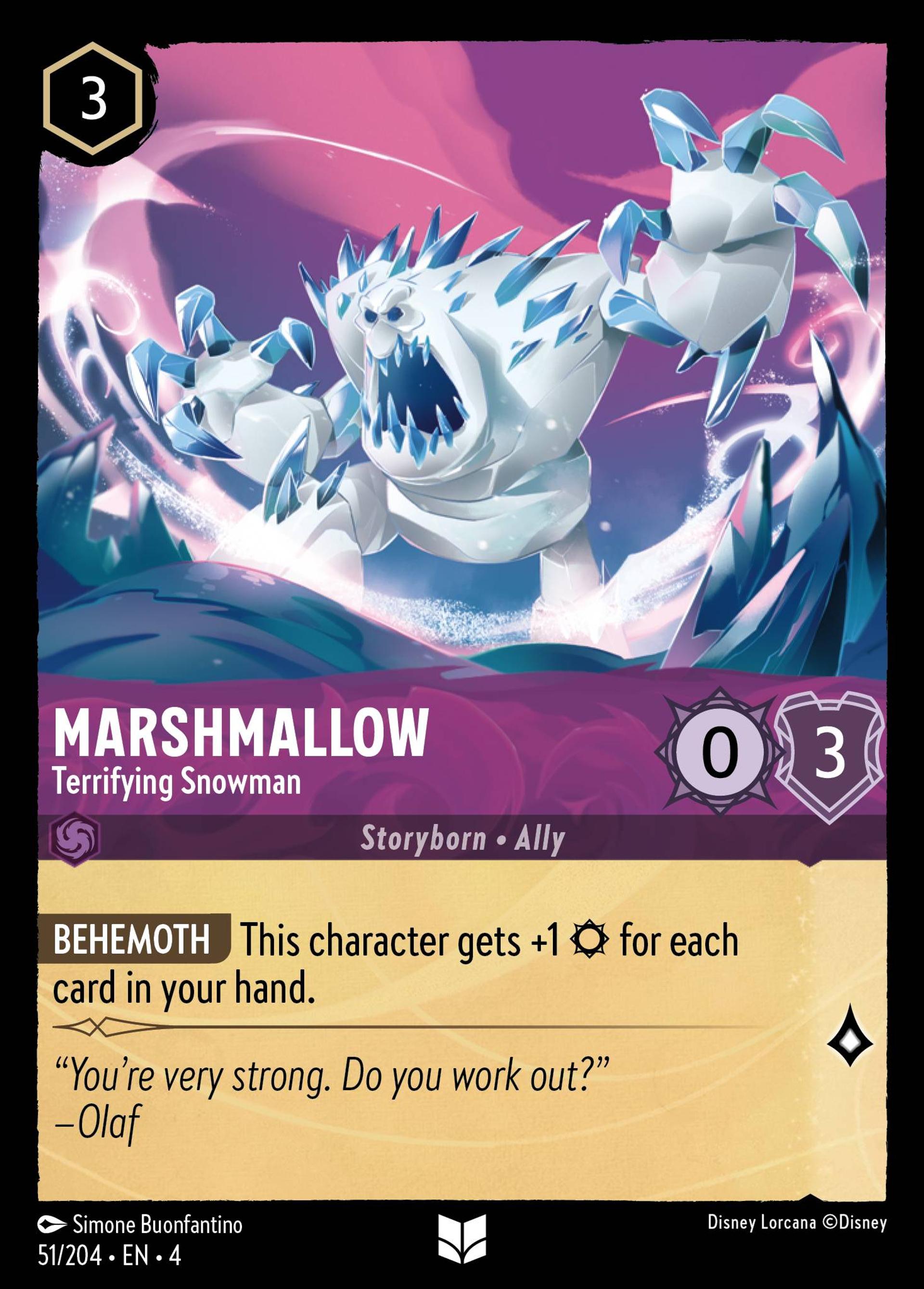 Marshmallow - Terrifying Snowman — Ursula's Return — Lorcana