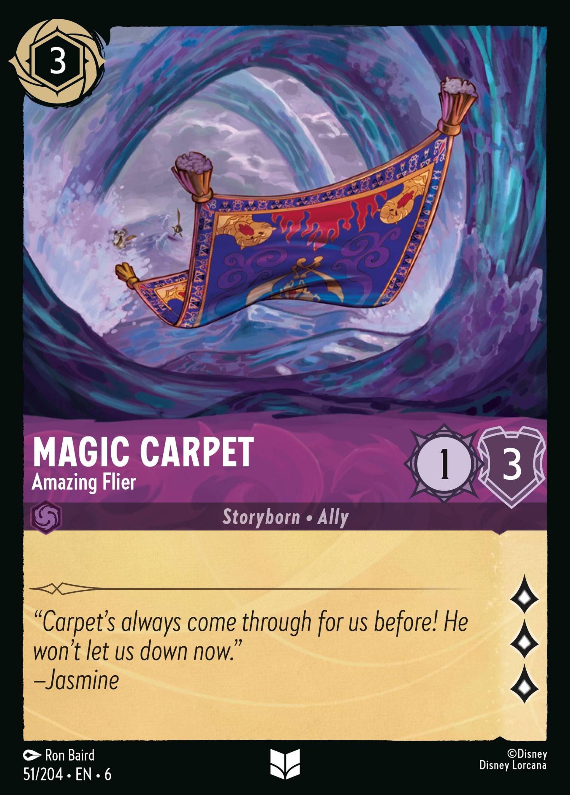 Magic Carpet - Amazing Flier — Azurite Sea — Lorcana