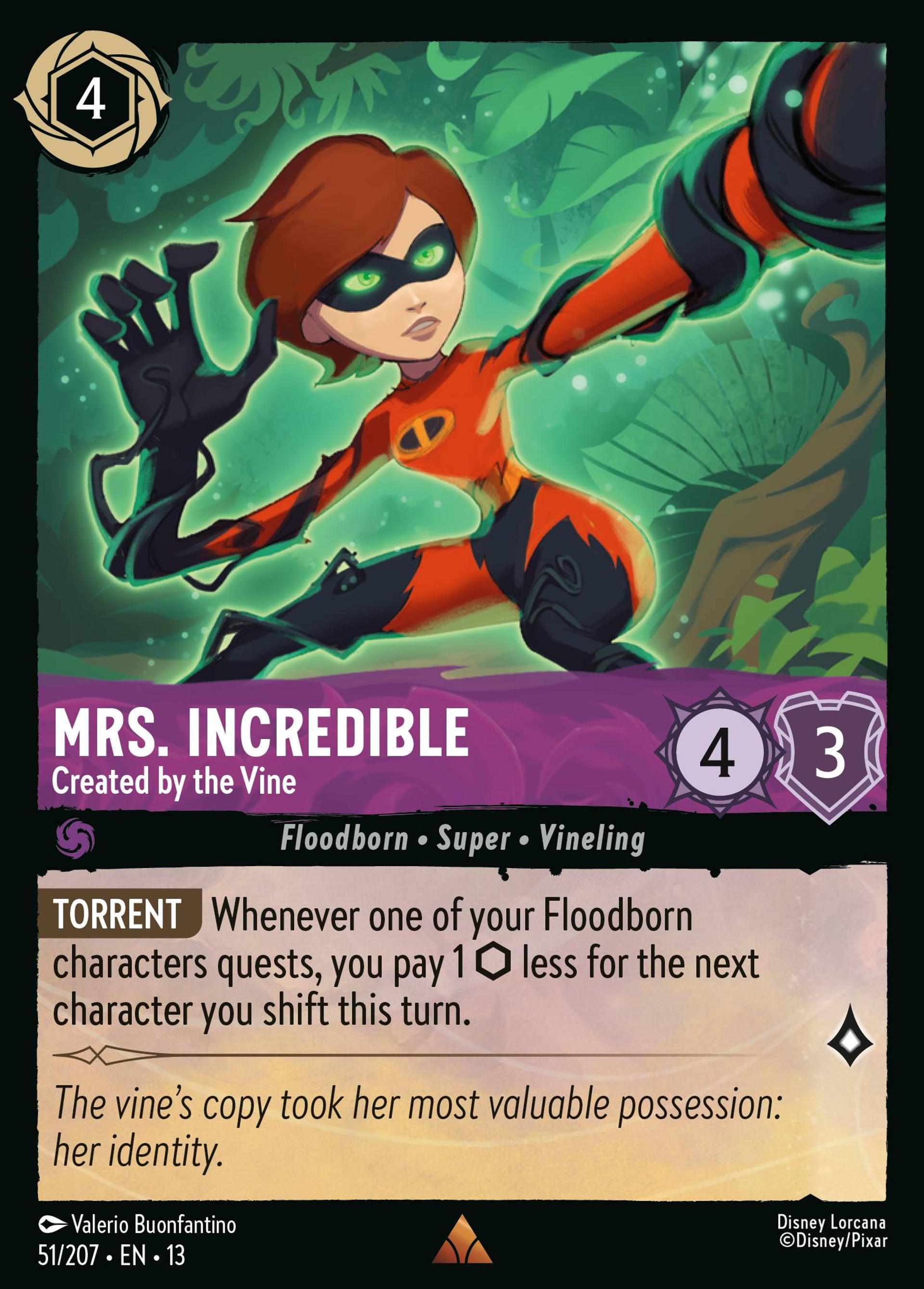 Mrs. Incredible - Created by the Vine — Attack of the Vine! — Lorcana