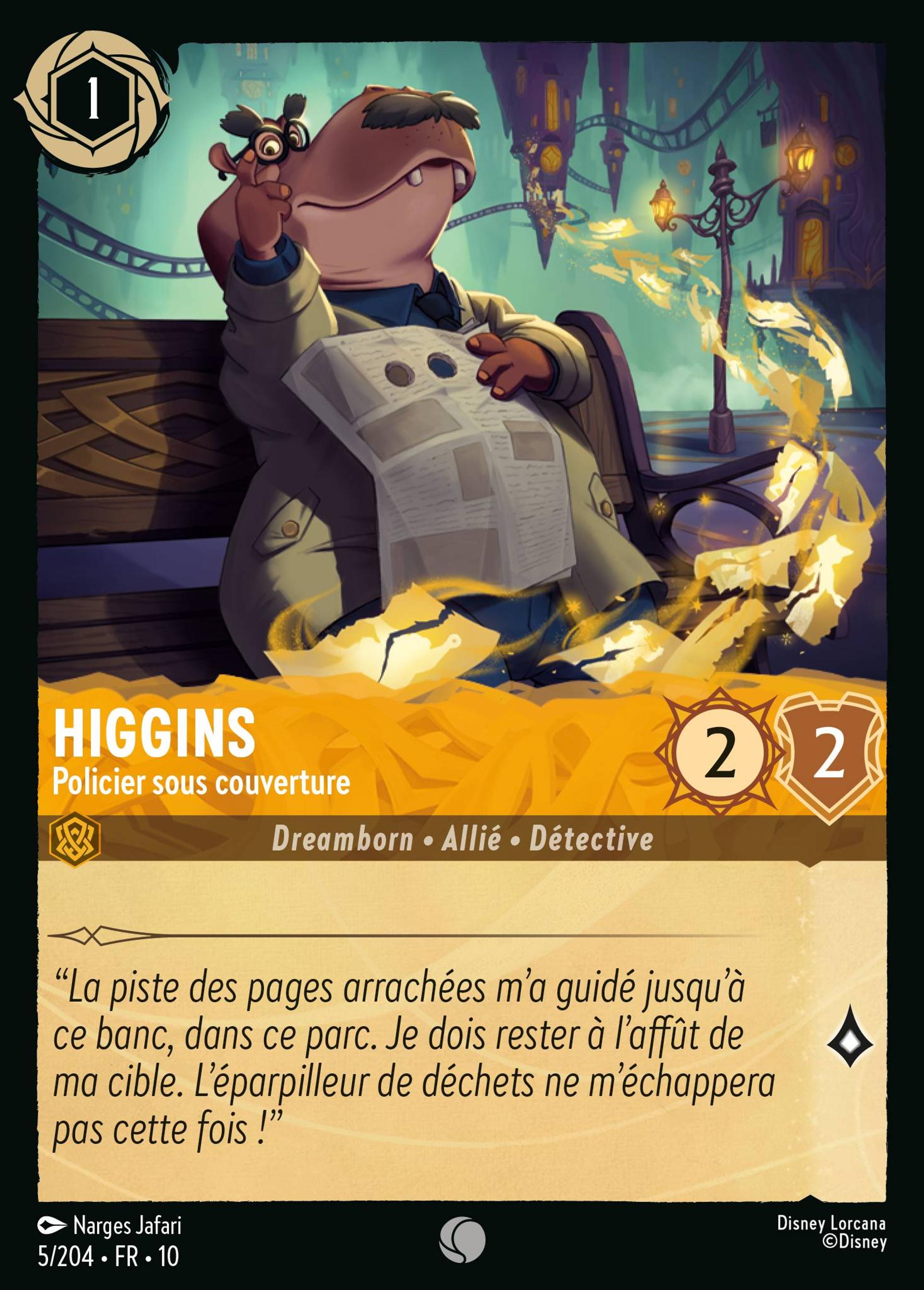 Higgins - Policier sous couverture — Whispers in the Well — Lorcana