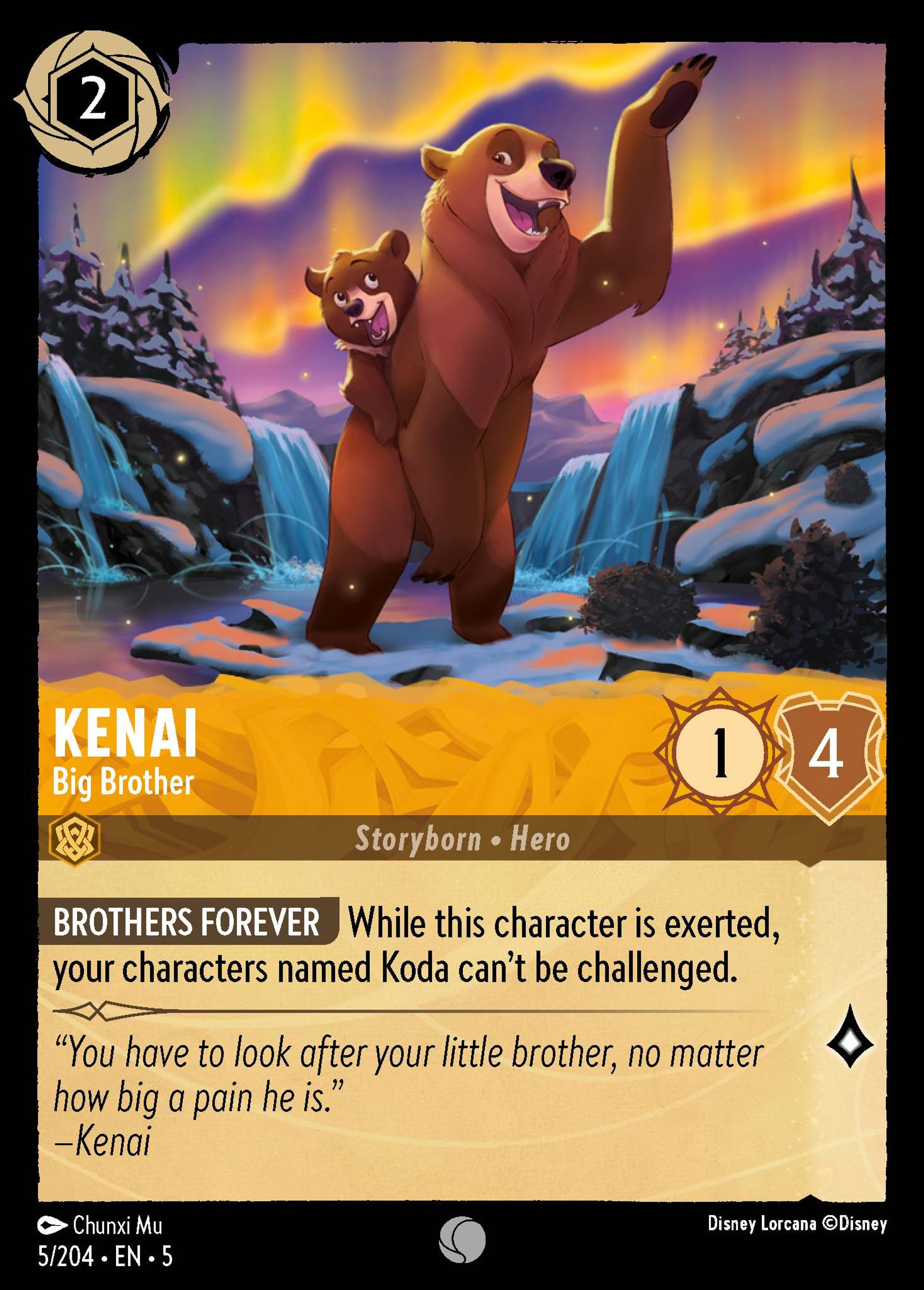 Kenai - Big Brother — Shimmering Skies — Lorcana