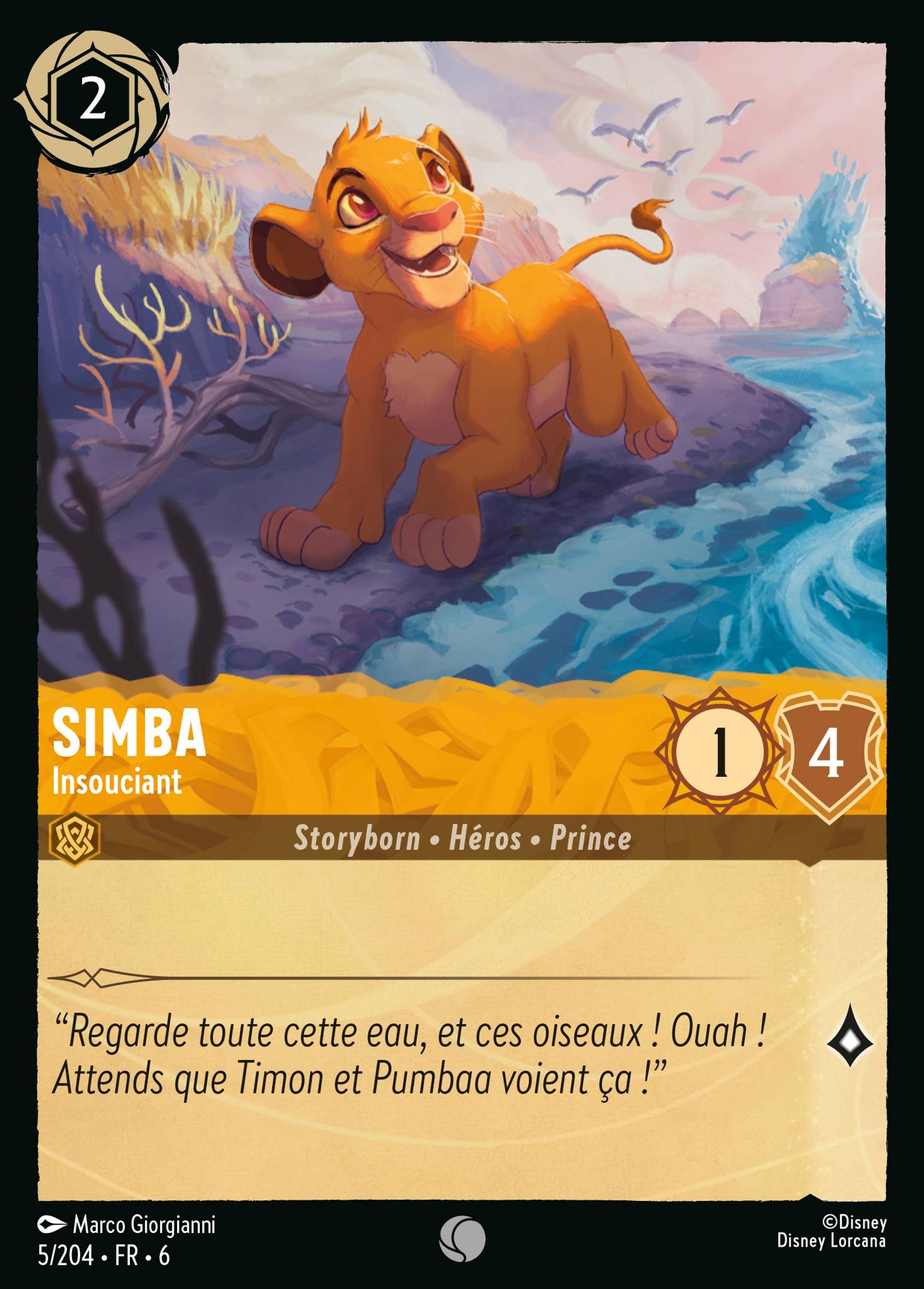 Simba - Insouciant — Azurite Sea — Lorcana