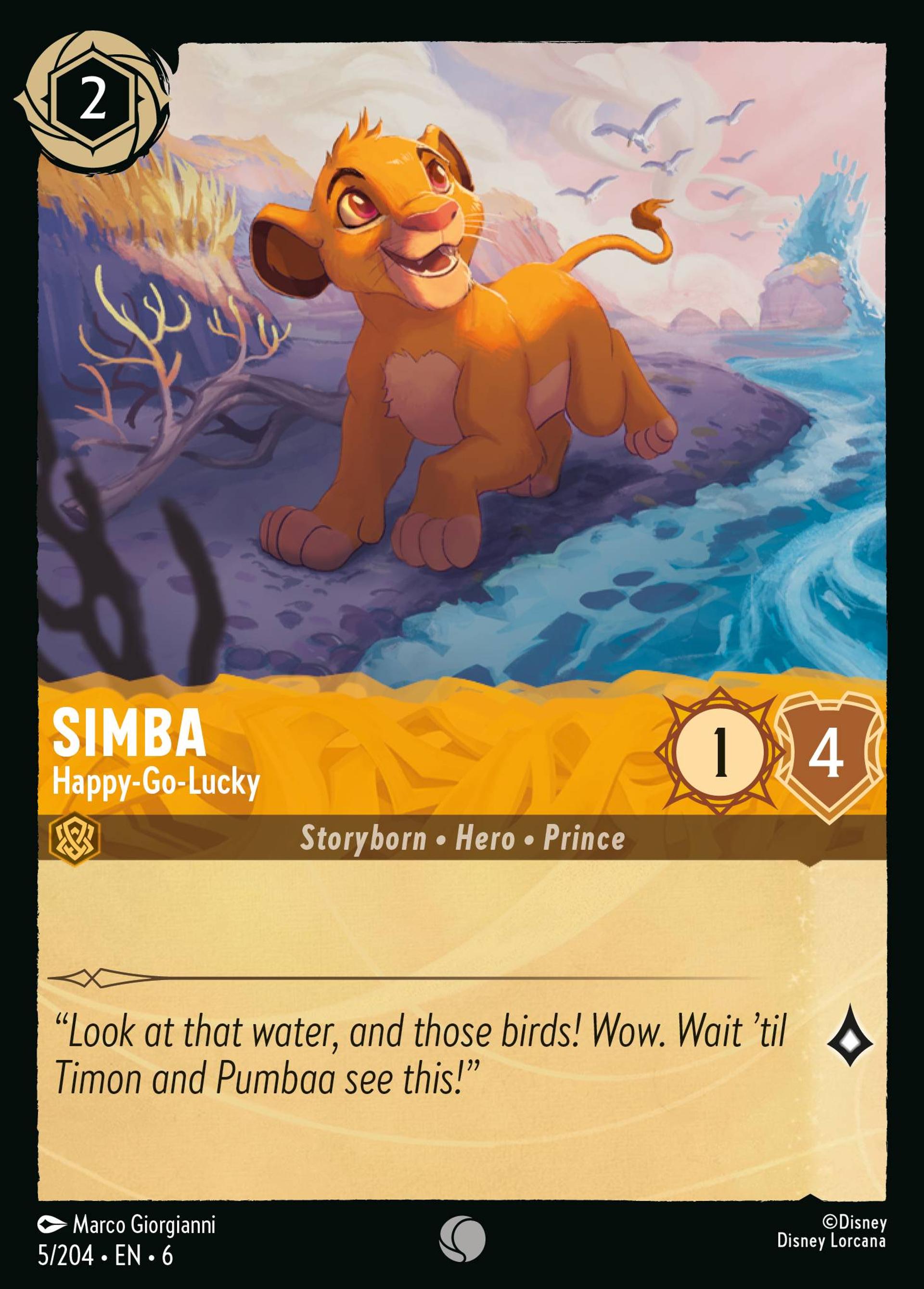 Simba - Happy-Go-Lucky — Azurite Sea — Lorcana