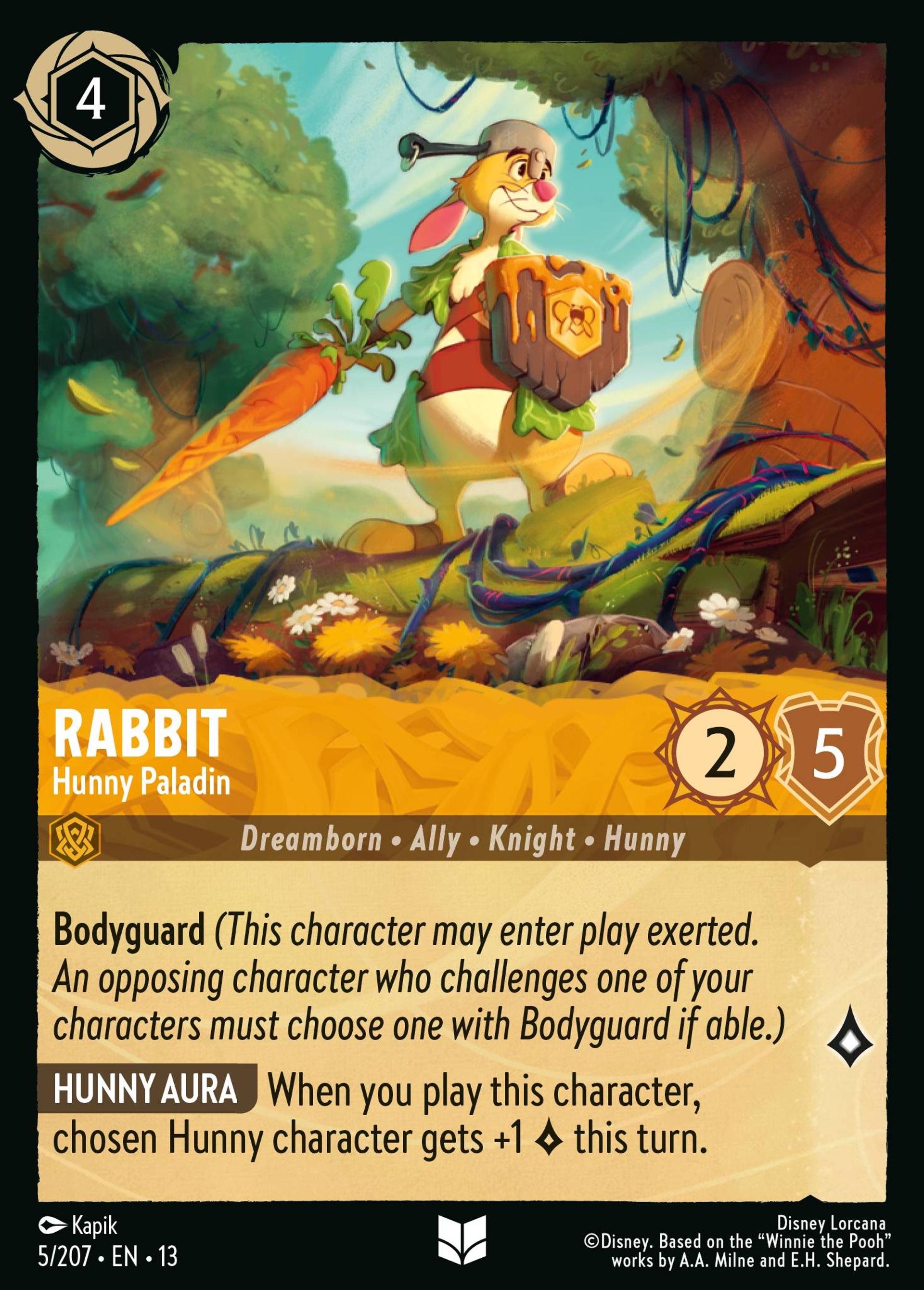 Rabbit - Hunny Paladin — Attack of the Vine! — Lorcana