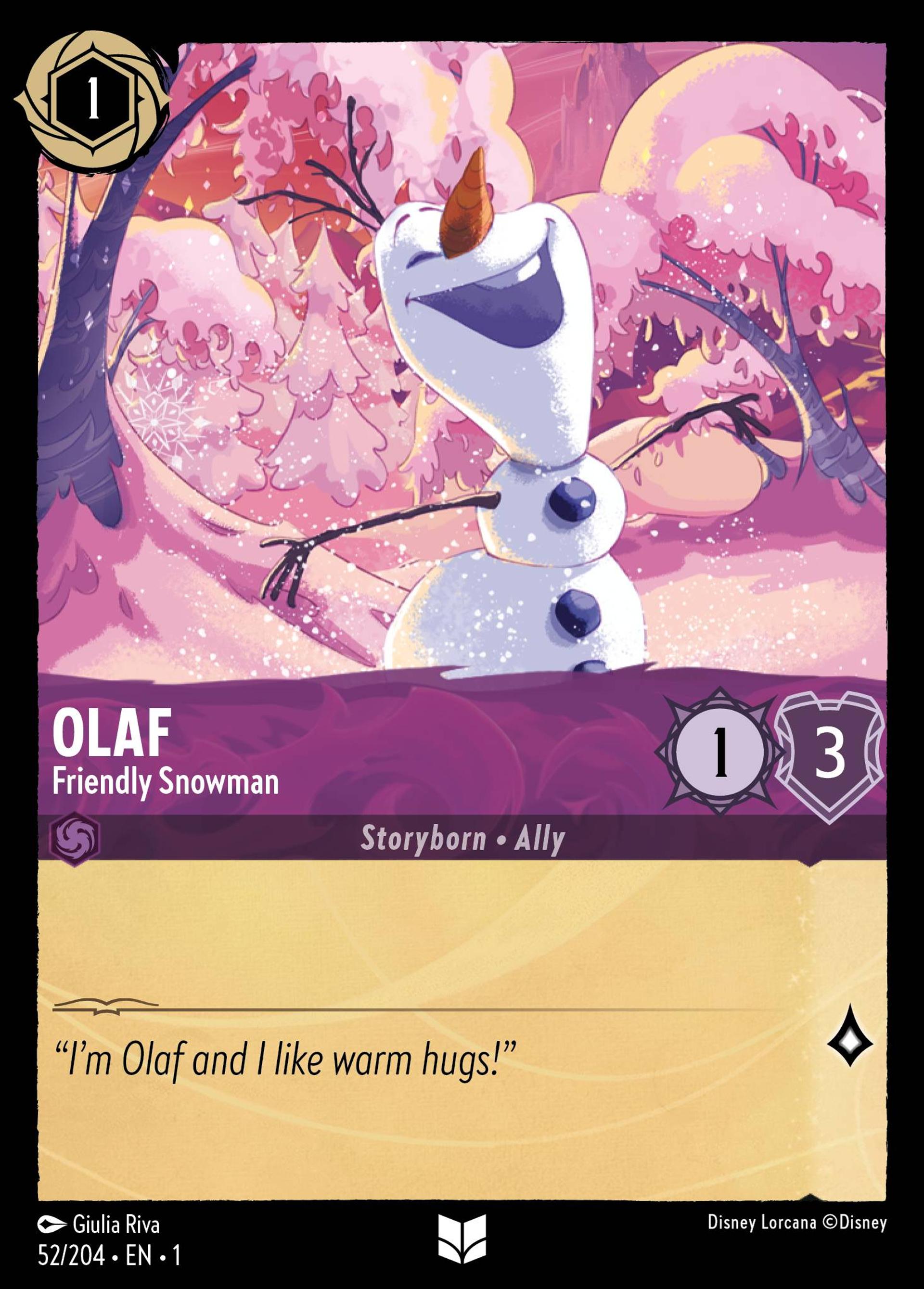 Olaf - Friendly Snowman — The First Chapter — Lorcana