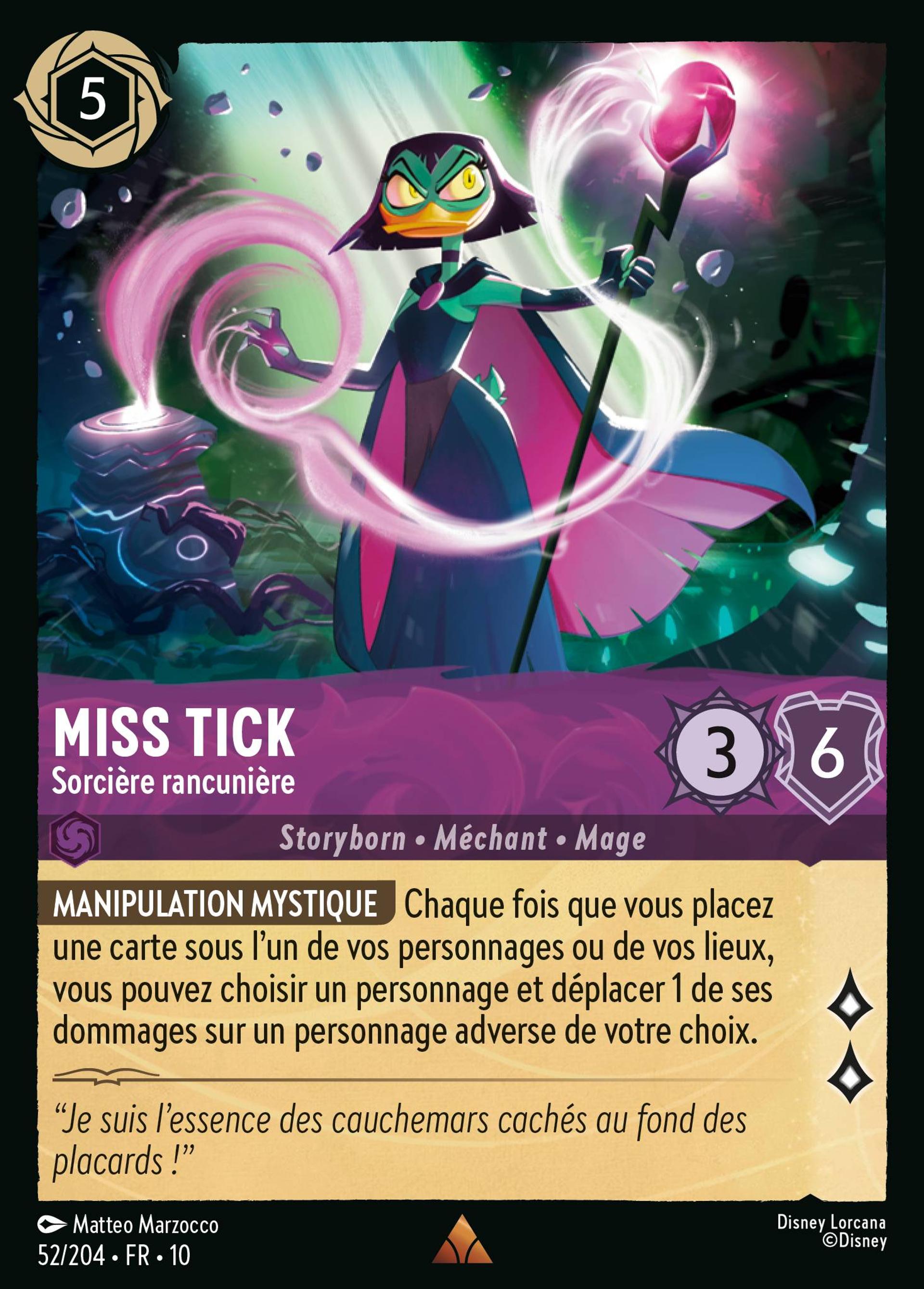 Miss Tick - Sorcière rancunière — Whispers in the Well — Lorcana