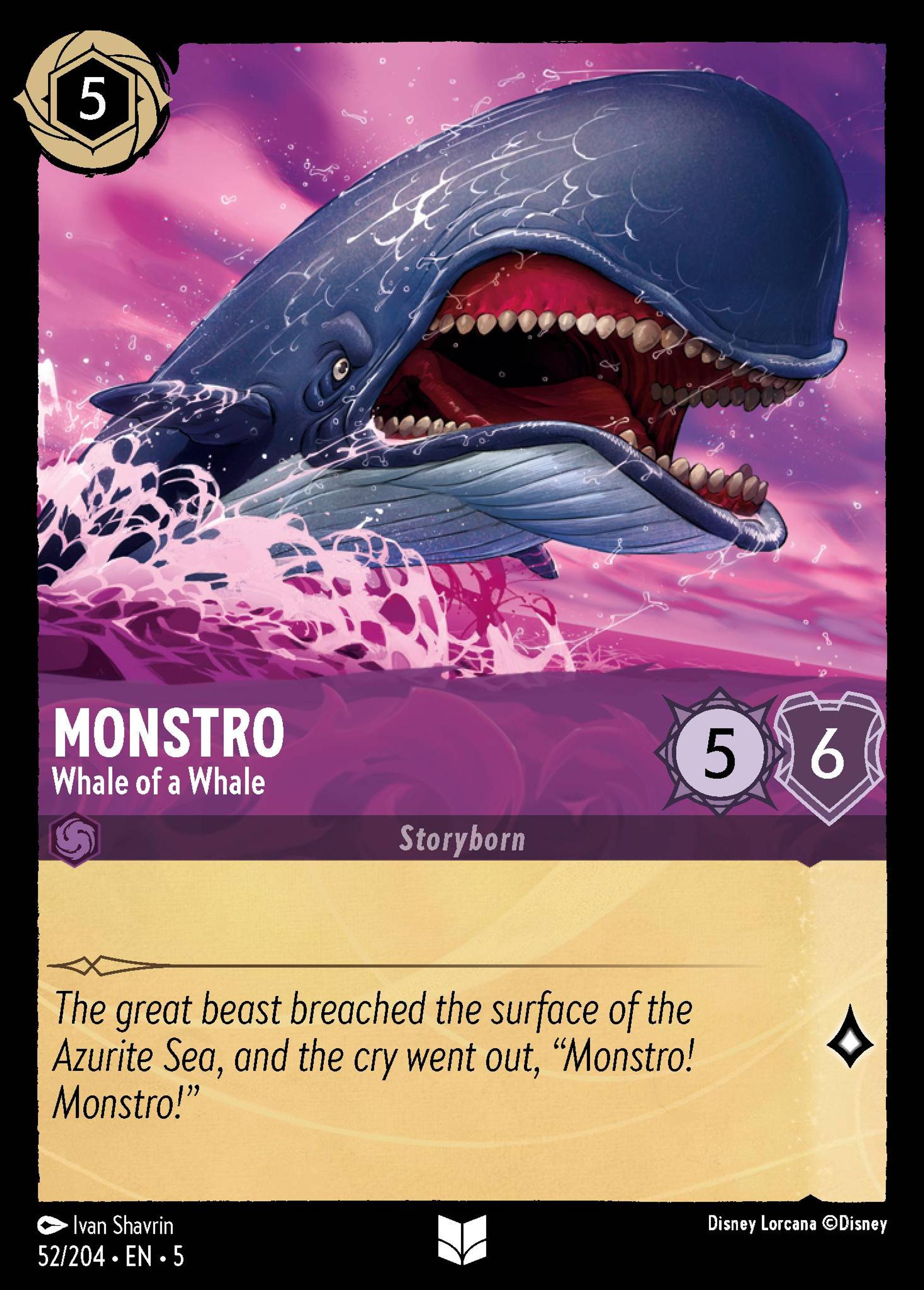 Monstro - Whale of a Whale — Shimmering Skies — Lorcana